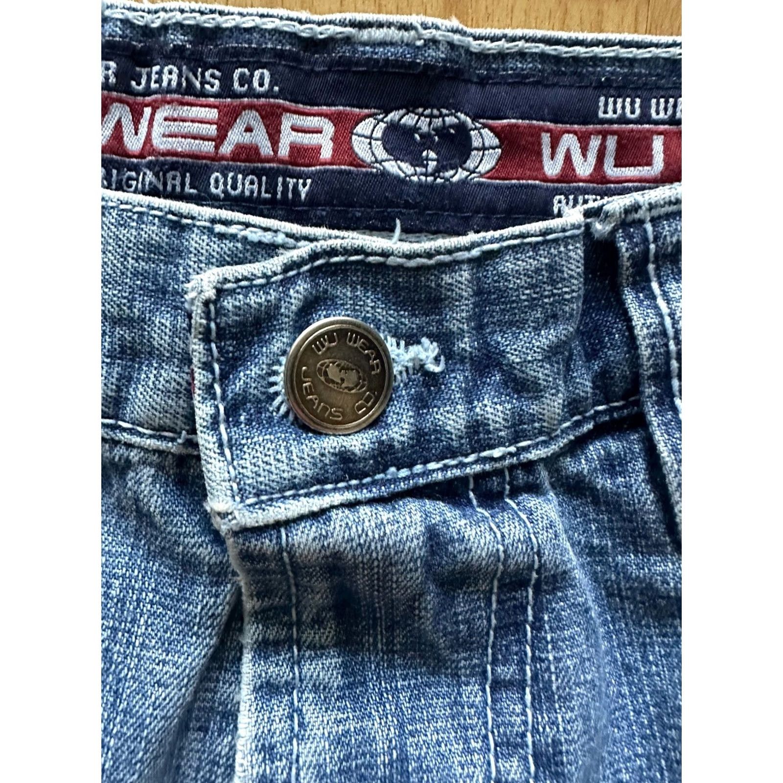 Vintage VINTAGE Wu Wear Jeans Wu Tang Hip Hop Baggy Cargo Denim 90s 30x32 Men Blue Baggy 5-Pocket Size US 30 / EU 46 - 6 Thumbnail