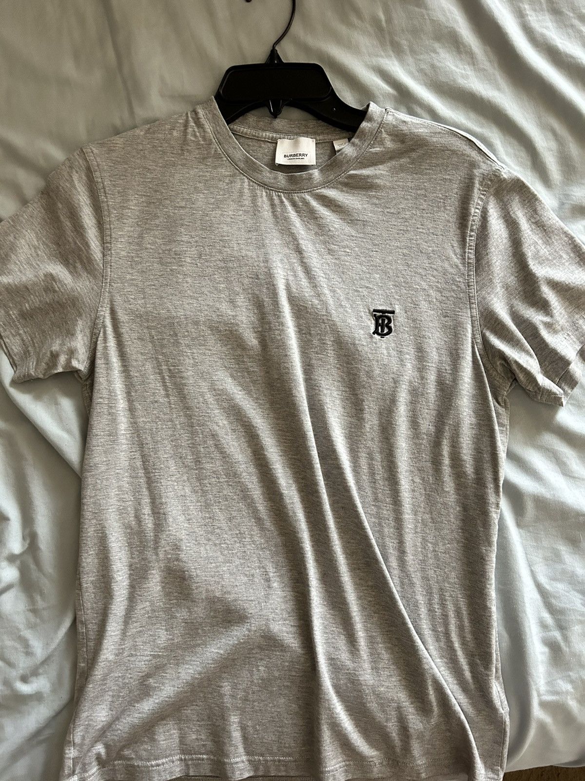 image of Burberry Grey Plain T Shirt, Men's (Size XS)