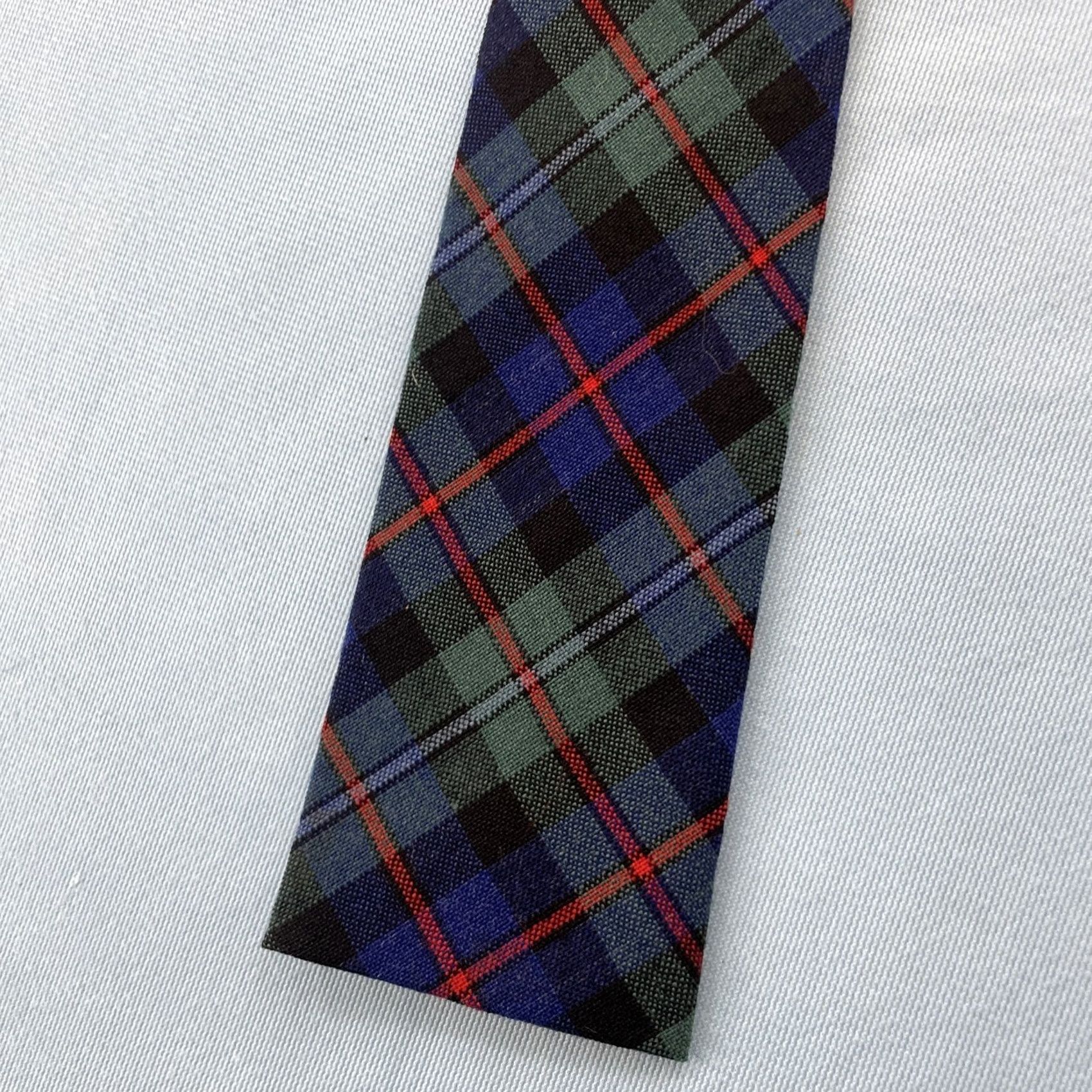 Vintage VINTAGE Melbrooke Tie Tartan Plaid Green Virgin Wool 2.5x51 Neckwear Mens Cap Capsule Necktie 50s Distinctive Square End Size ONE SIZE - 3 Thumbnail