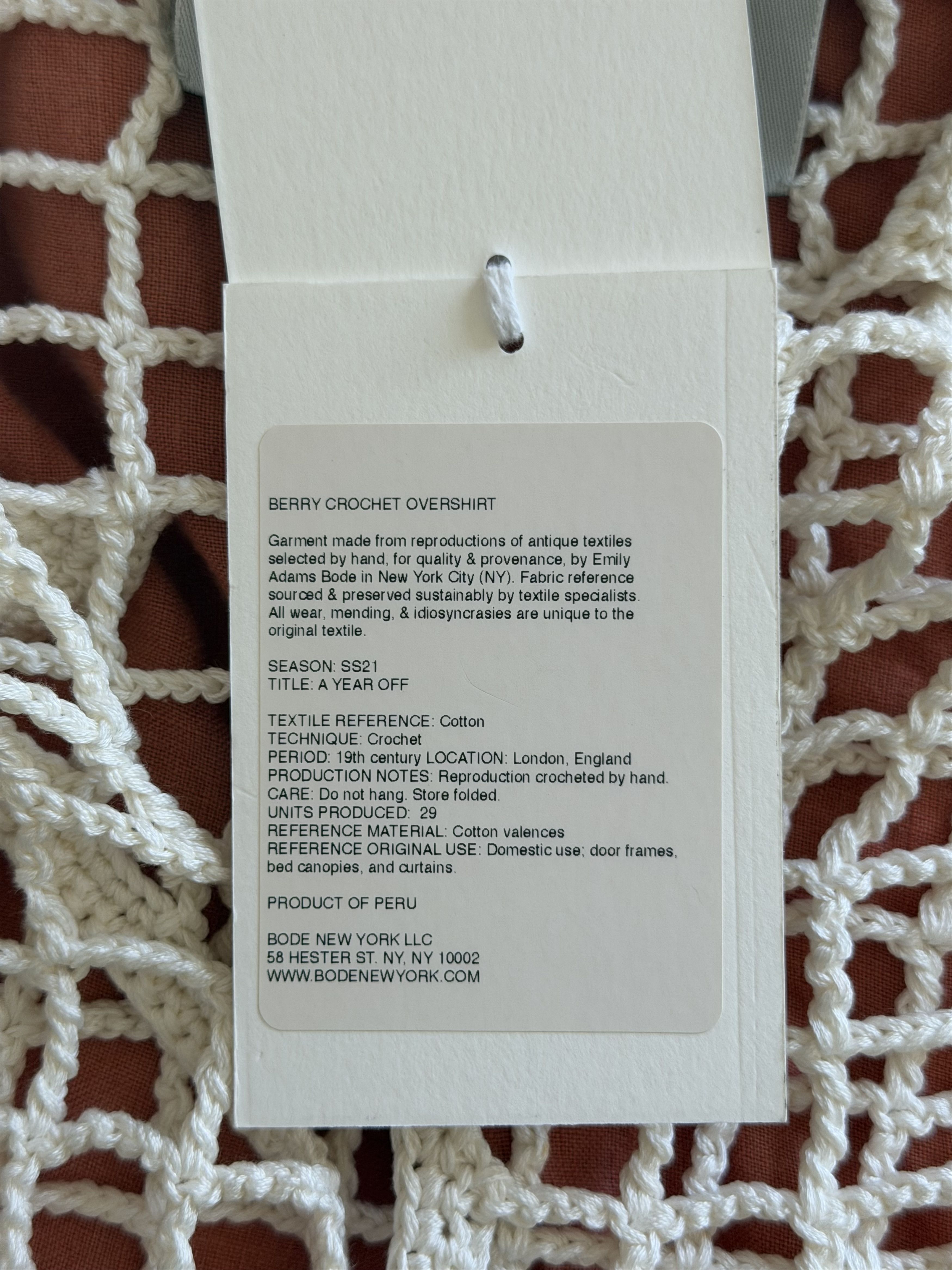 Bode Bode Berry Crochet Overshirt in White Size US S / EU 44-46 / 1 - 9 Thumbnail