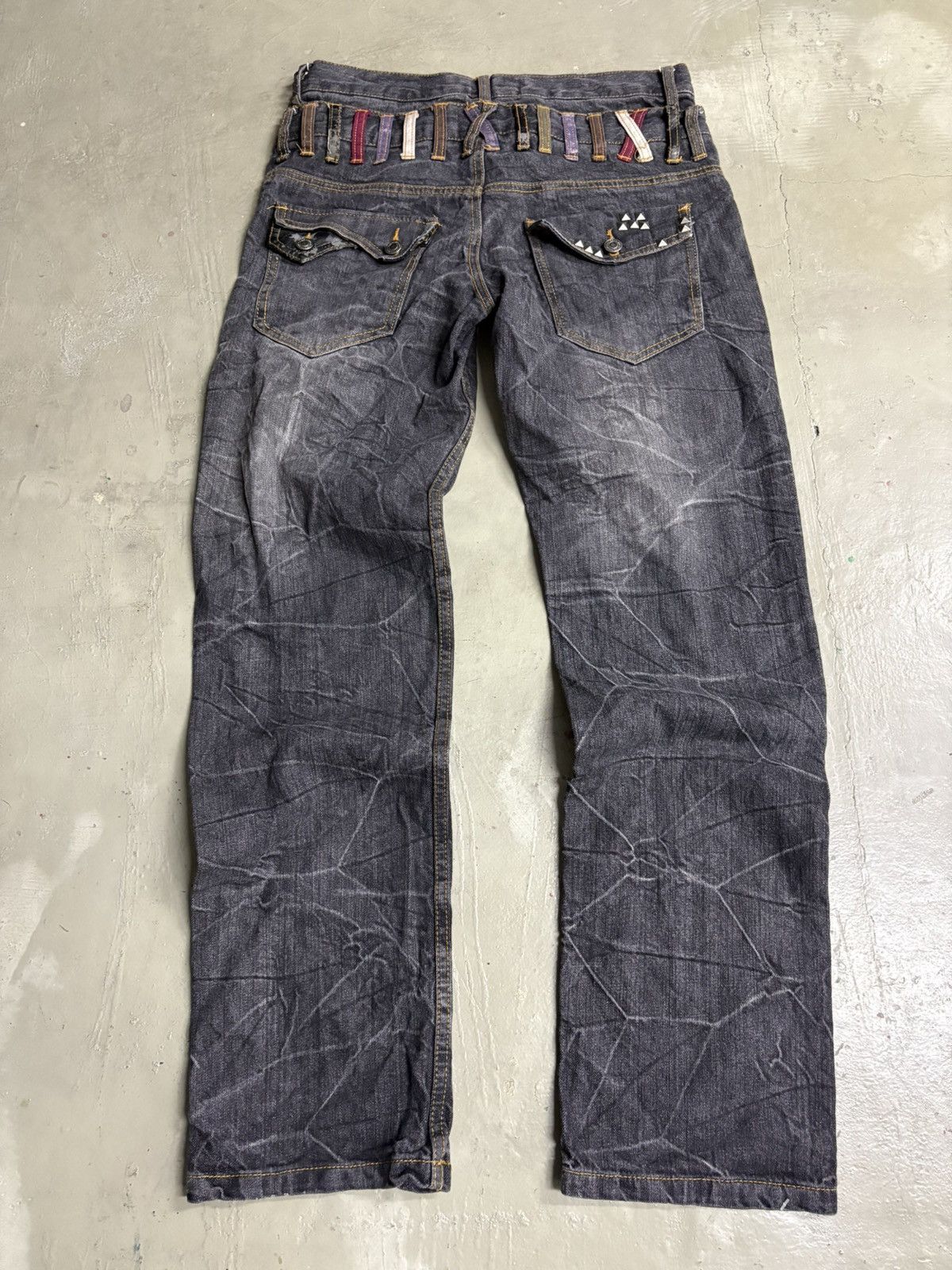 Japanese Brand Nylaus Double Waist Denim Jeans Studded Size US 32 / EU 48 - 1 Thumbnail
