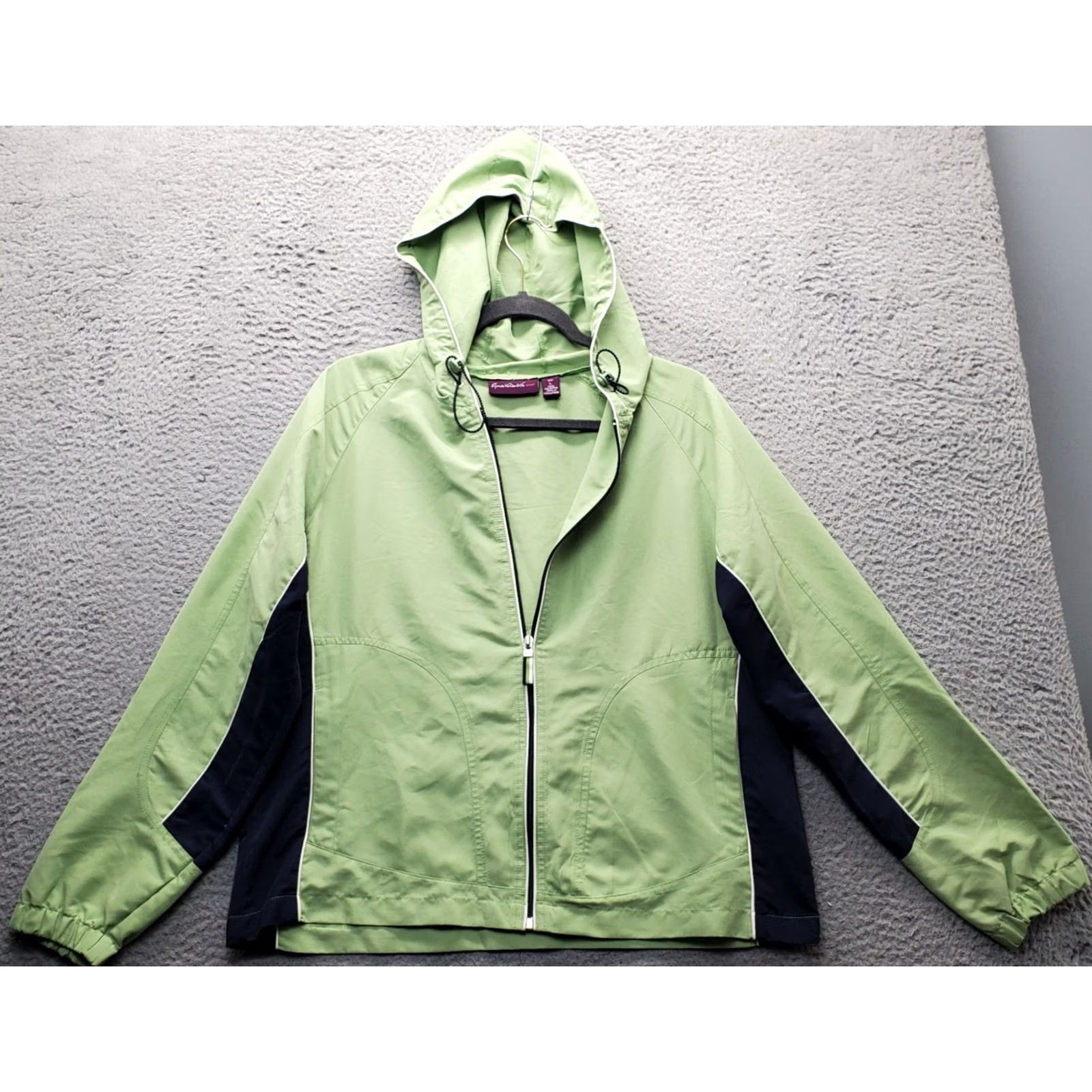 Gloria Vanderbilt Gloria Vanderbilt Sport Lightweight Hooded Jacket Womens L Green Windbreaker Jacket Size L / US 10 / IT 46 - 2 Thumbnail