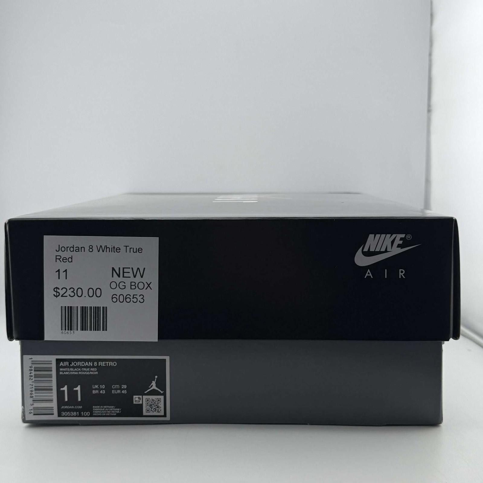 Nike Air Jordan 8 Retro White/Black-True Red 11 New 305381-100 Size US 11 / EU 44 - 7 Thumbnail