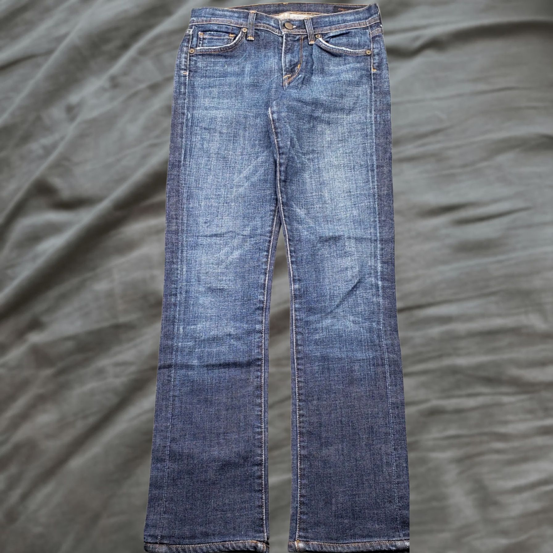 Citizens Of Humanity Citizens of Humanity Elson Jeans Womens 24 Blue Stretch High Rise Straight Leg Jeans Size 42" / US 20 - 1 Thumbnail