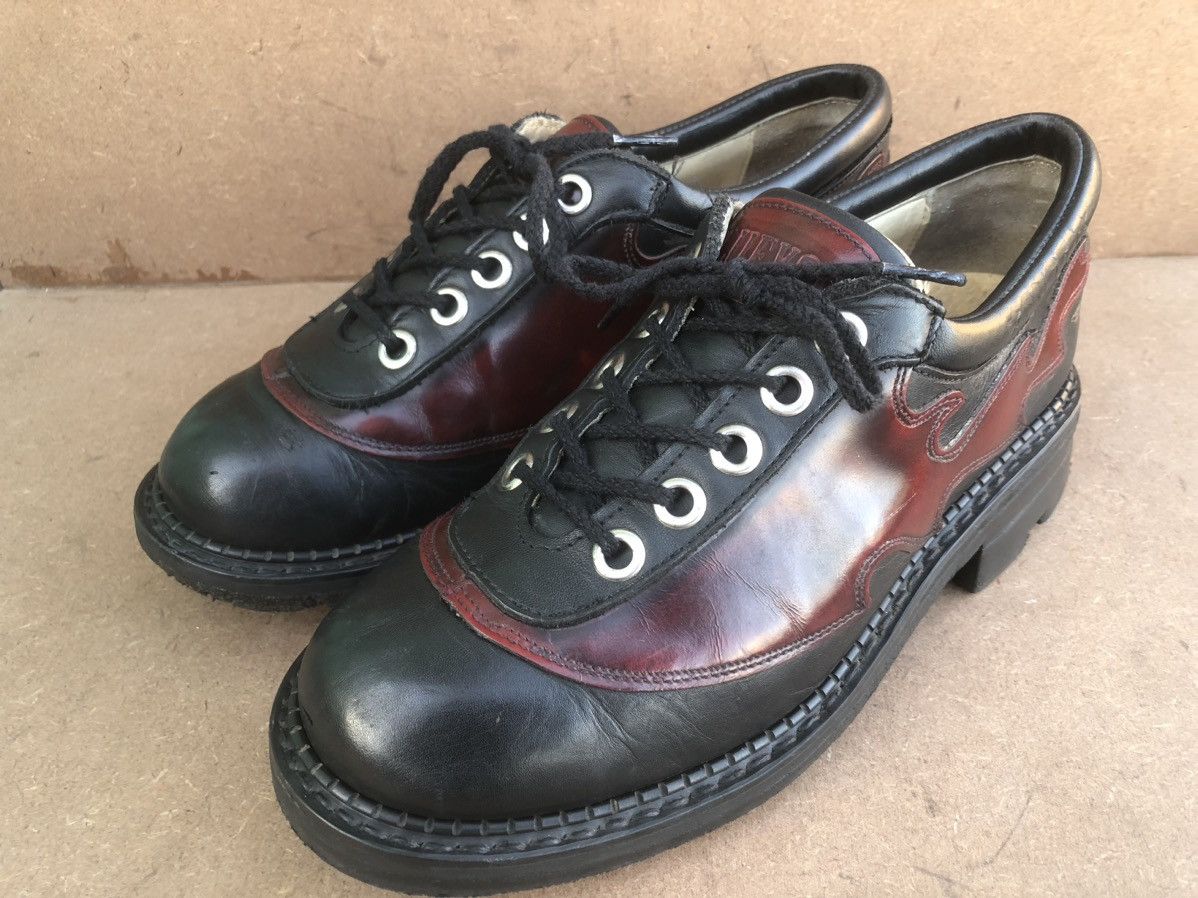 John Fluvog Black calfskin Leather lace up shoes size 42