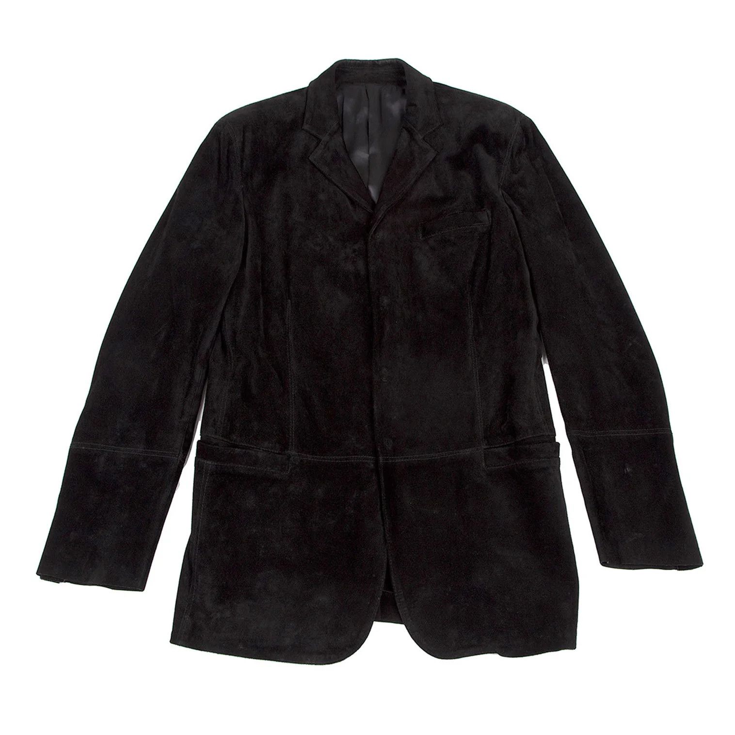 Jean Paul Gaultier Suede Snap Button Jacket in Black, Size 48 Size US M / EU 48-50 / 2 - 1 Thumbnail