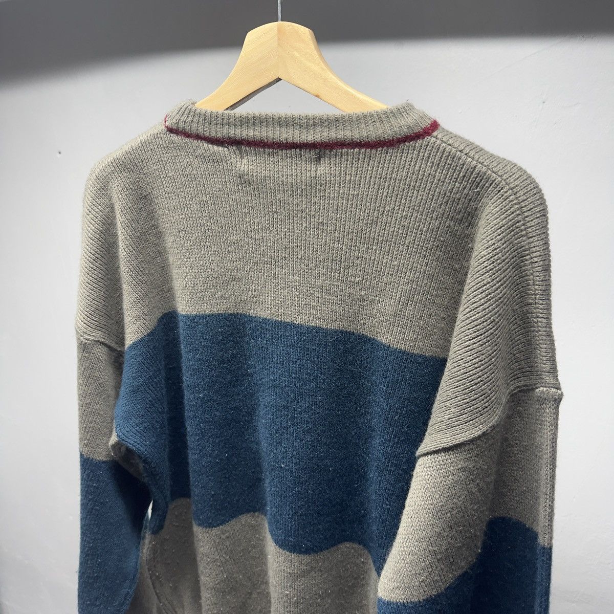 Vintage Faded Two Tone Green Blue Sweater ERD Grunge Chrome Size US XL / EU 56 / 4 - 4 Thumbnail