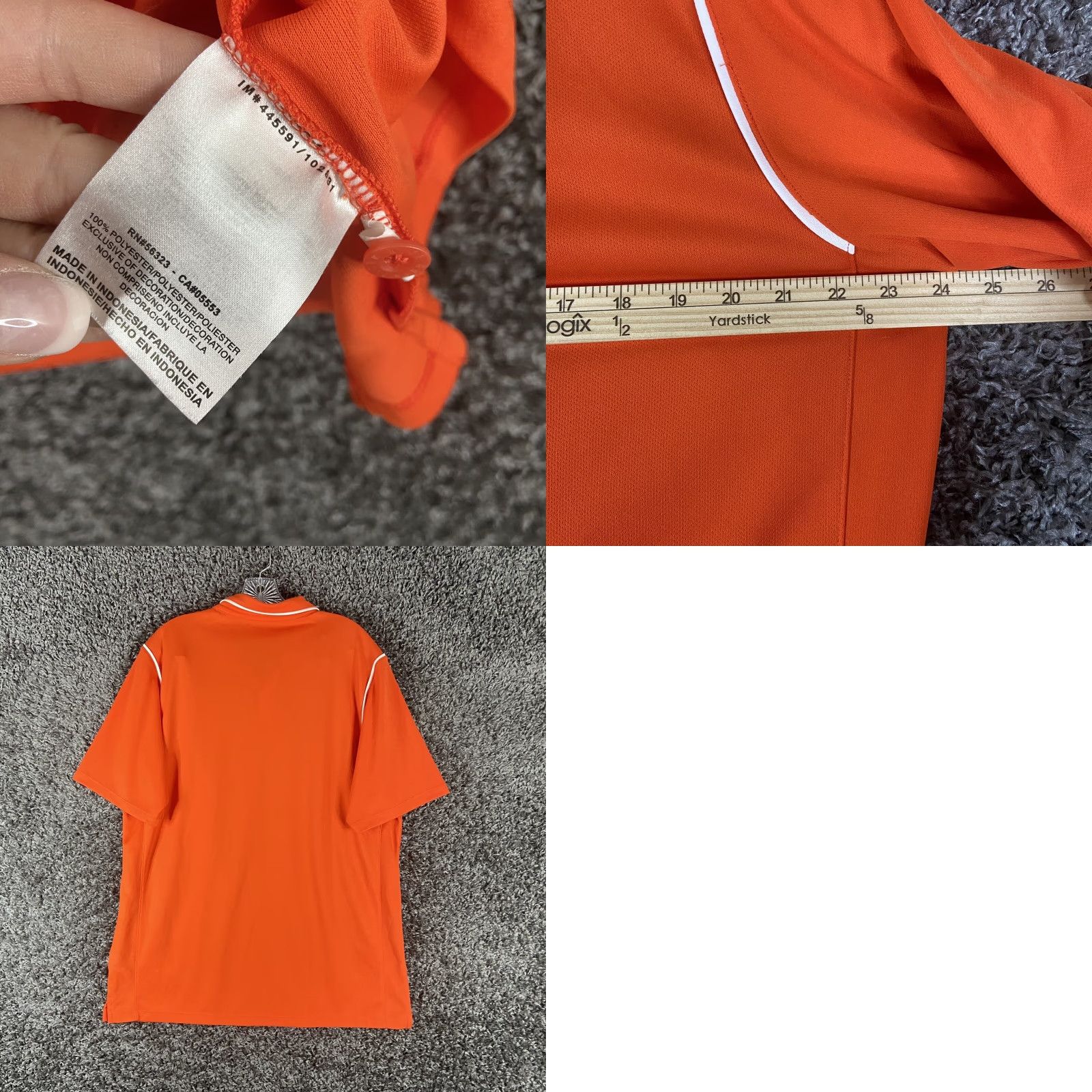 Nike Nike Dri-Fit Orange Polo Shirt Men's L Size US L / EU 52-54 / 3 - 8 Thumbnail