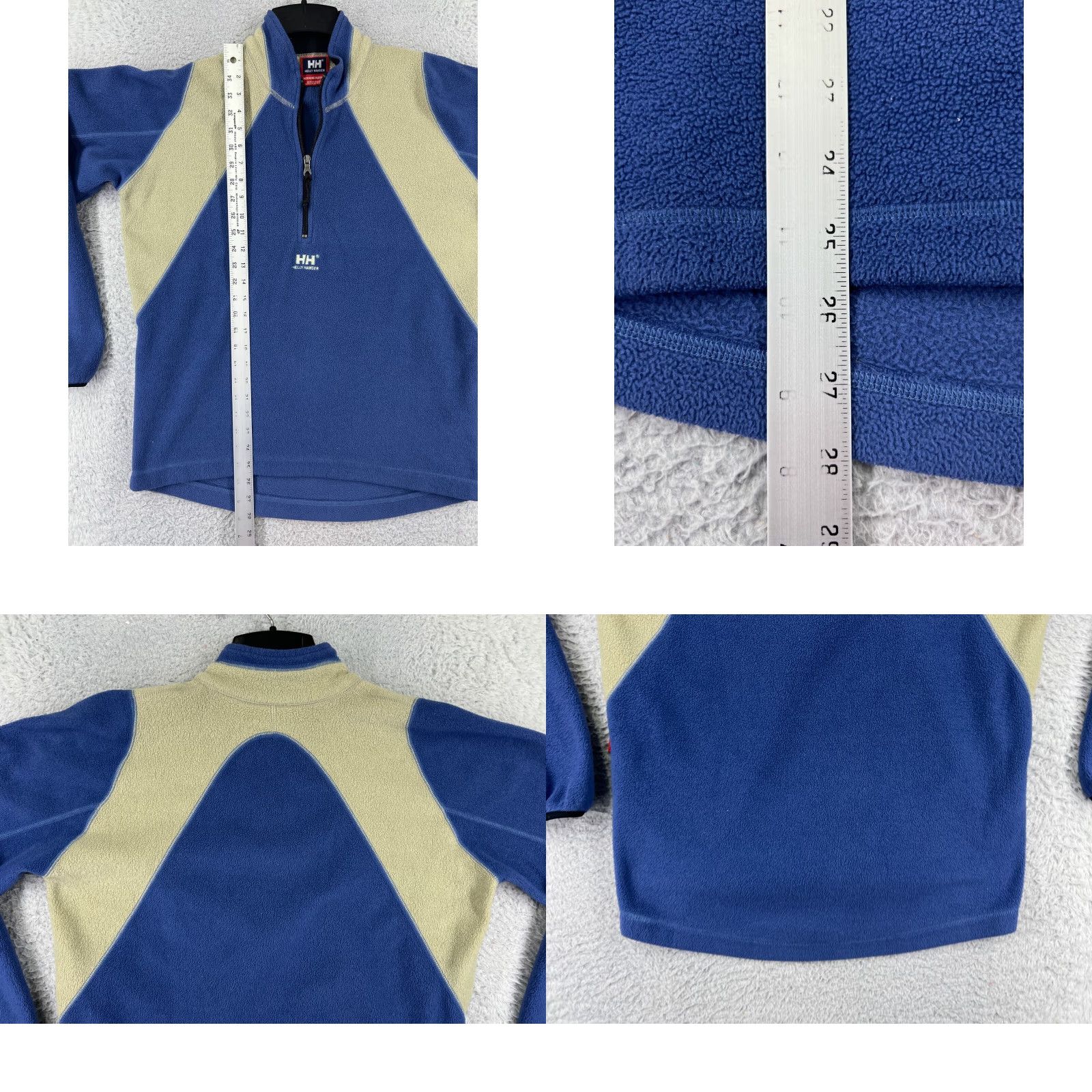 Helly Hansen Helly Hansen Sweater Mens Medium Blue Beige Long Sleeve 1/4 Zip Fleece Polyester Size US M / EU 48-50 / 2 - 9 Thumbnail
