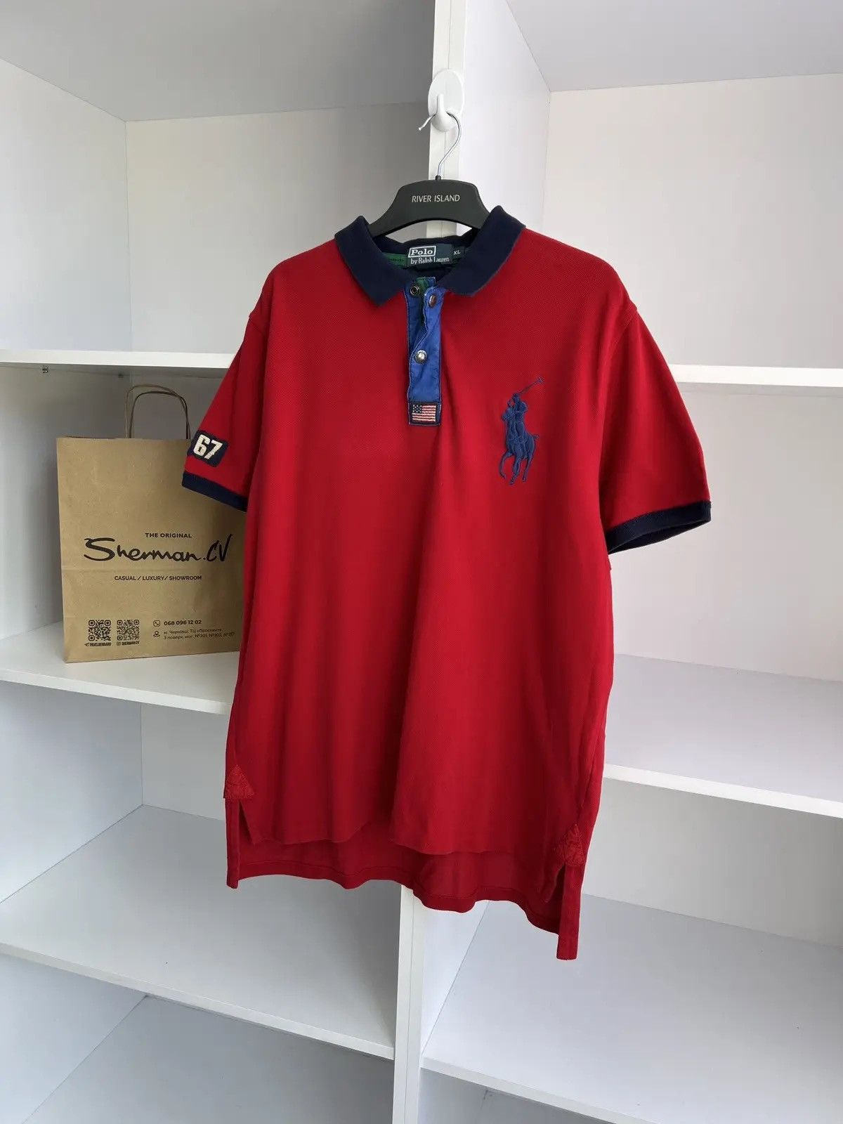 Polo Ralph Lauren × Vintage Vintage Polo Ralph Lauren Chief Keef style polo T-Shirt Size US XL / EU 56 / 4 - 3 Thumbnail