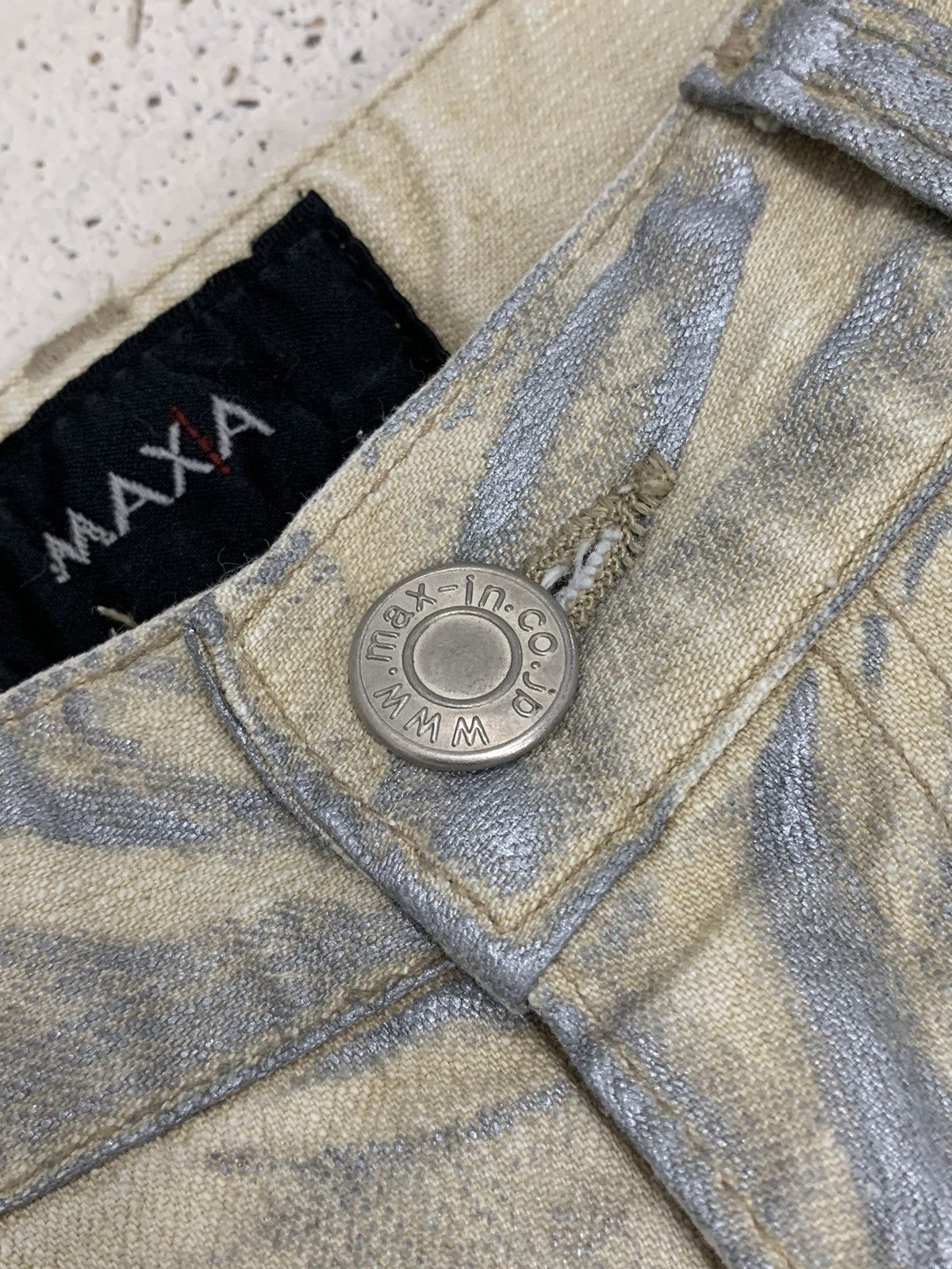 Designer × Taverniti Maxia Grey Coated Junya Style Flare Denim Size US 28 / EU 44 - 9 Thumbnail