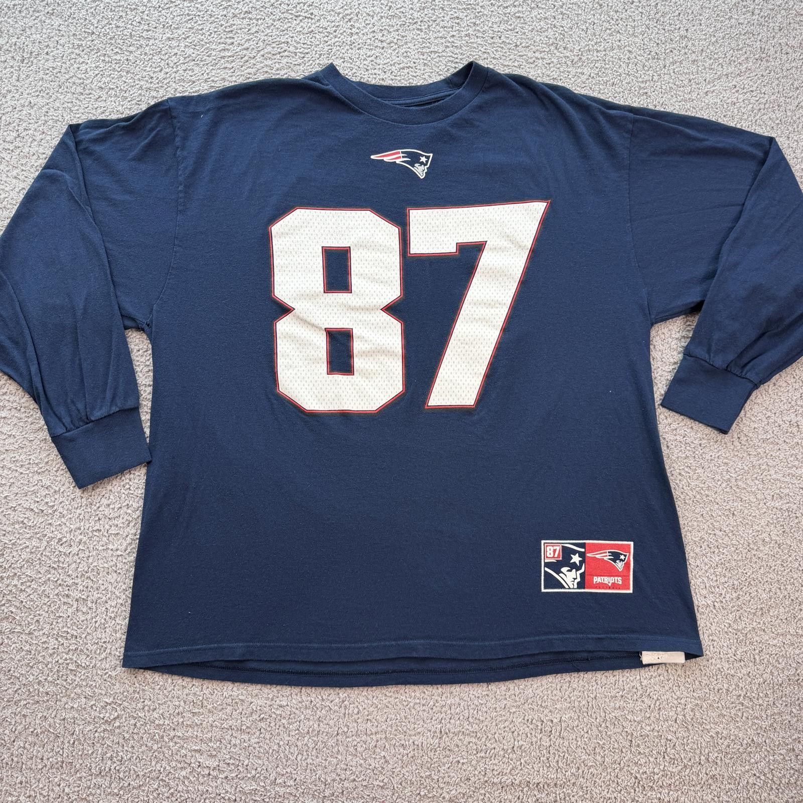 Majestic Rob Gronkowski 87 New England Patriots Long Sleeve Shirt Size US XXL / EU 58 / 5 - 1 Thumbnail