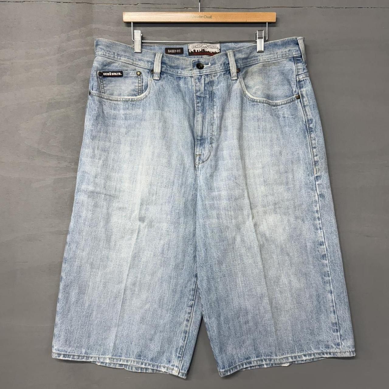 Ecko Unltd. Y2K Ecko Unltd. Embroidered Crazy Baggy Embroidered Jorts 38 Size US 38 / EU 54 - 3 Thumbnail
