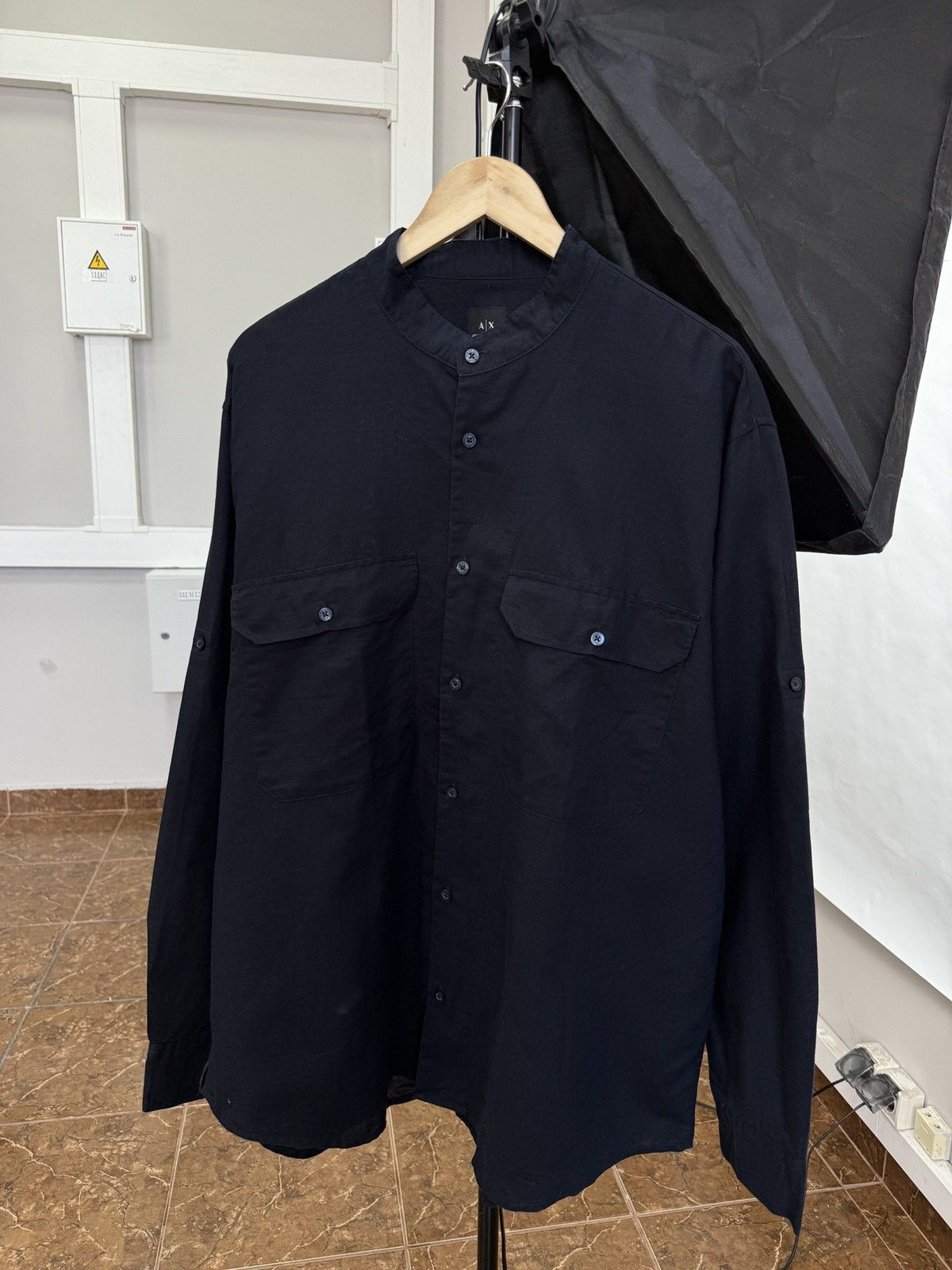 🇺🇸 Y2K Armani Exchange Linen Luxury Shirt Retro Hype Rare