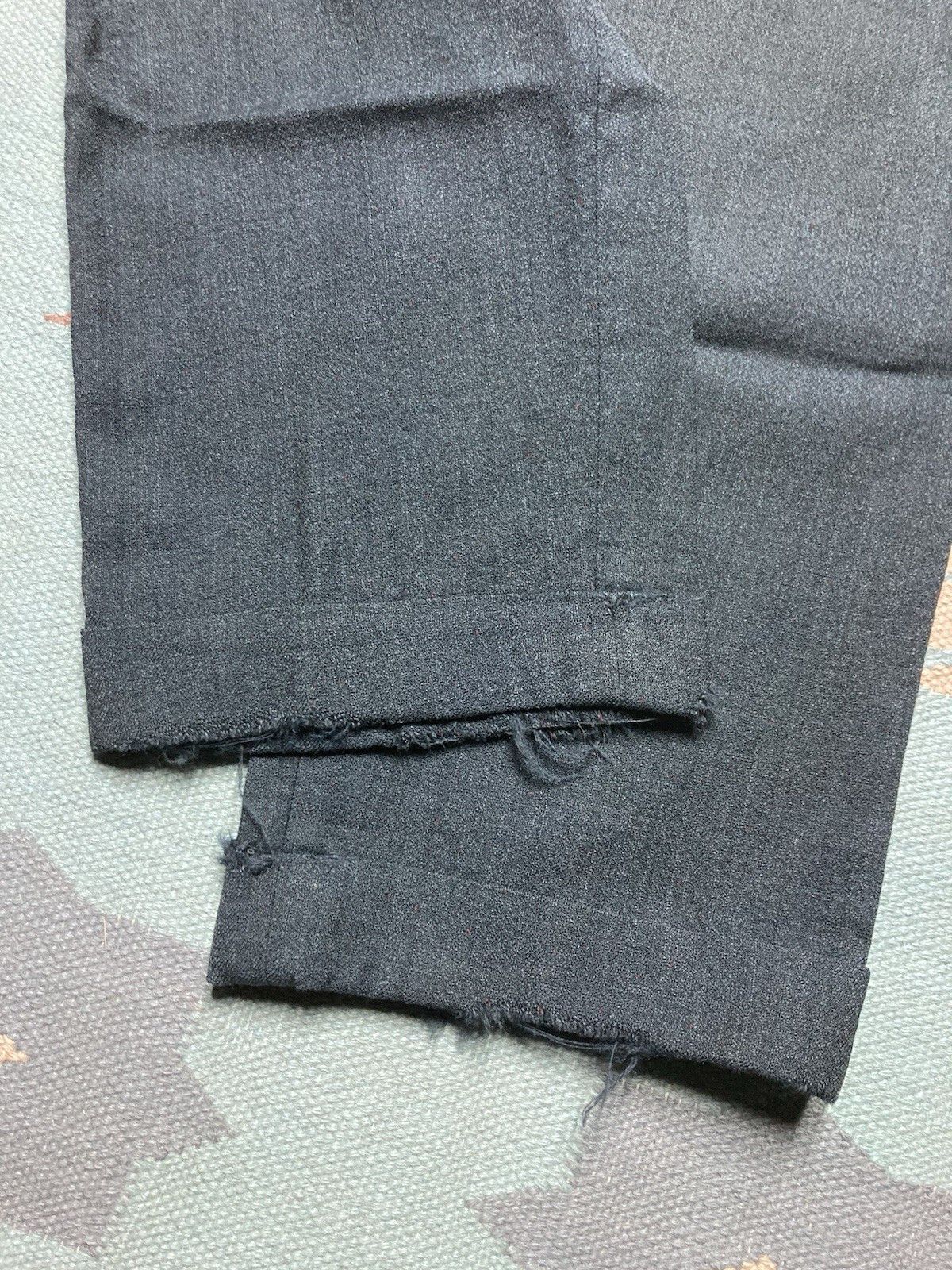 Vintage 1950s drop loop pants rayon wool? fleck rockabilly 30x28 Size US 30 / EU 46 - 3 Thumbnail