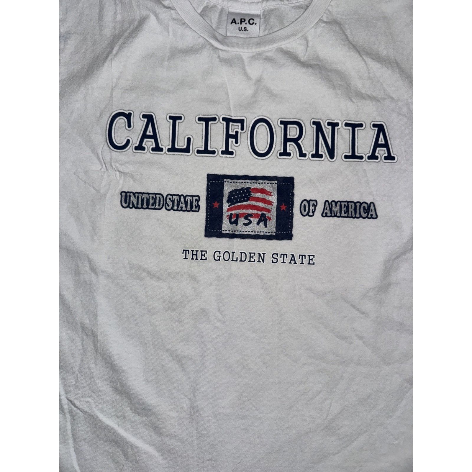 A.P.C. A.P.C. California USA Graphic T-Shirt White XS Women’s Size XS / US 0-2 / IT 36-38 - 2 Thumbnail