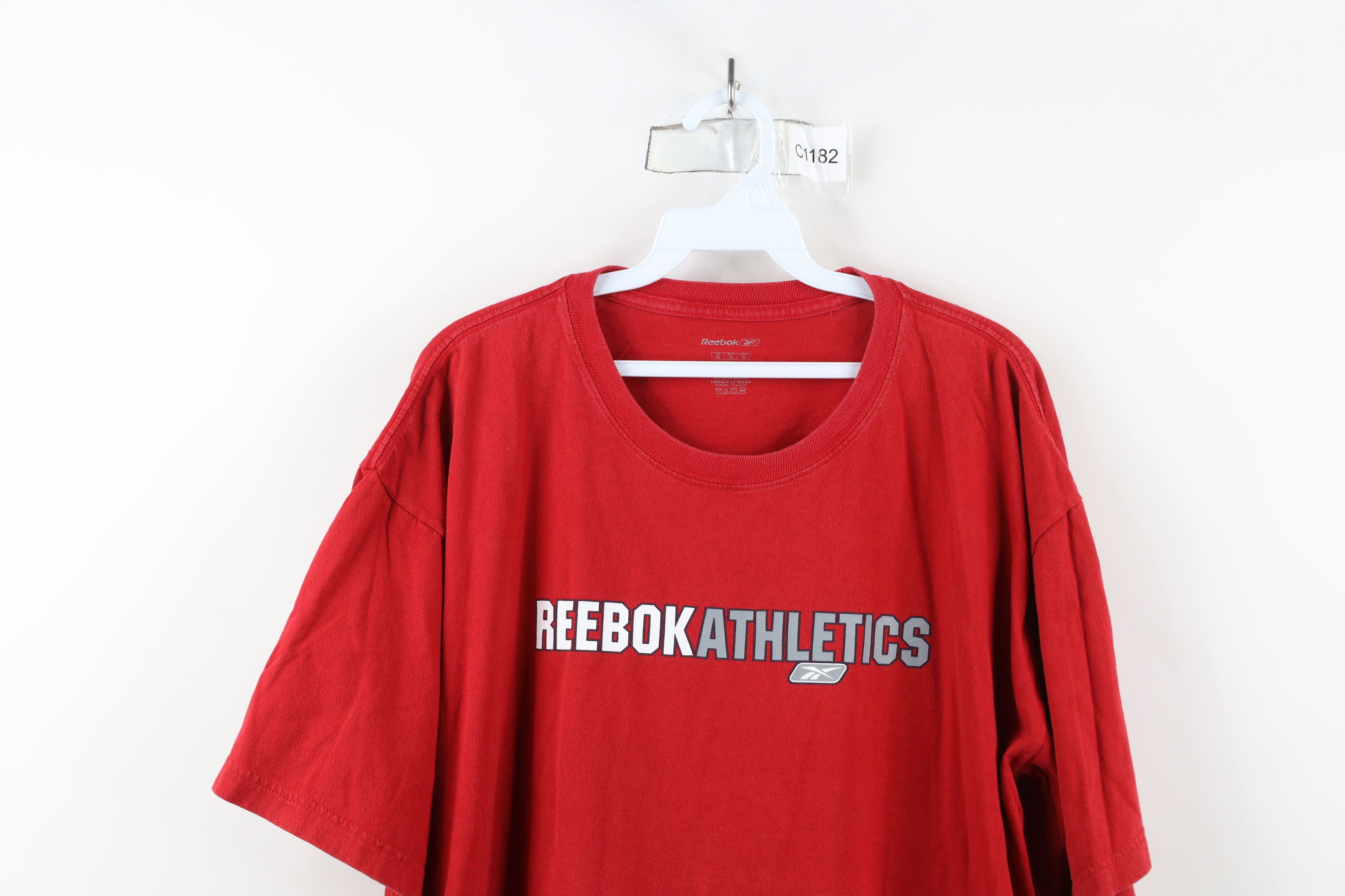 Reebok × Vintage Vintage 90s Y2K Reebok Athletics Spell Short Sleeve T-Shirt Size US XL / EU 56 / 4 - 2 Thumbnail