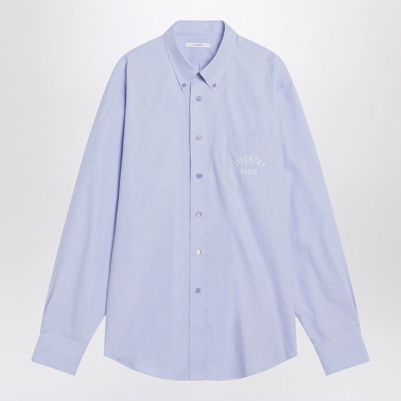 Givenchy Givenchy Light Blue Button-Down Shirt In Cotton Size US L / EU 52-54 / 3 - 1 Thumbnail