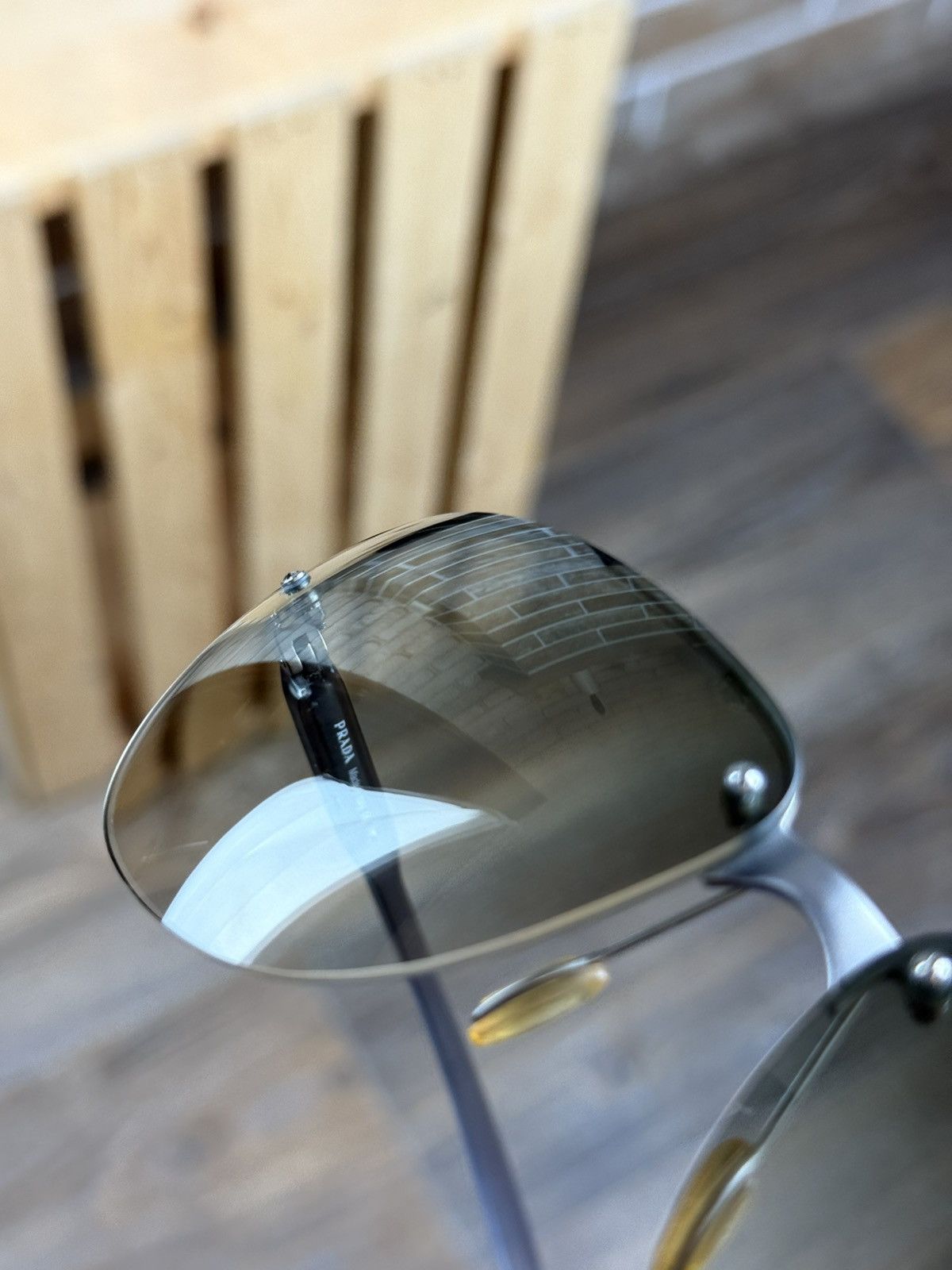 Prada × Vintage Vintage Prada Aviator Sunglasses Size ONE SIZE - 9 Thumbnail