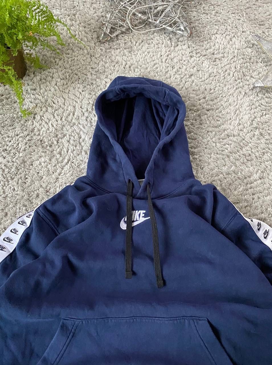 Nike × Vintage Nike Hoodie Logo Swoosh Streetwear Drill Y2K Size US S / EU 44-46 / 1 - 5 Thumbnail