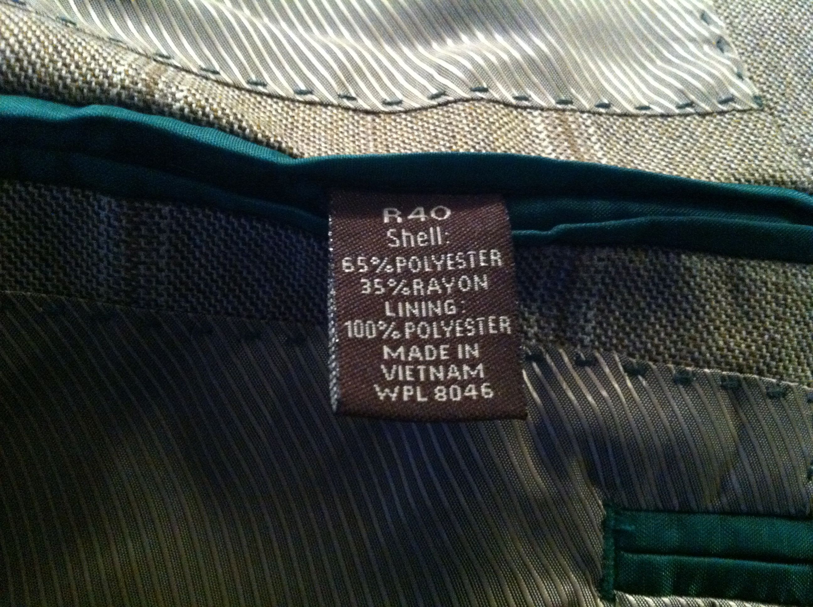 Tasso Elba TASSO ELBA MENS NEW 65%POLYESTER 35%RAYON SPORT JACKET 40R Size 40R - 8 Thumbnail