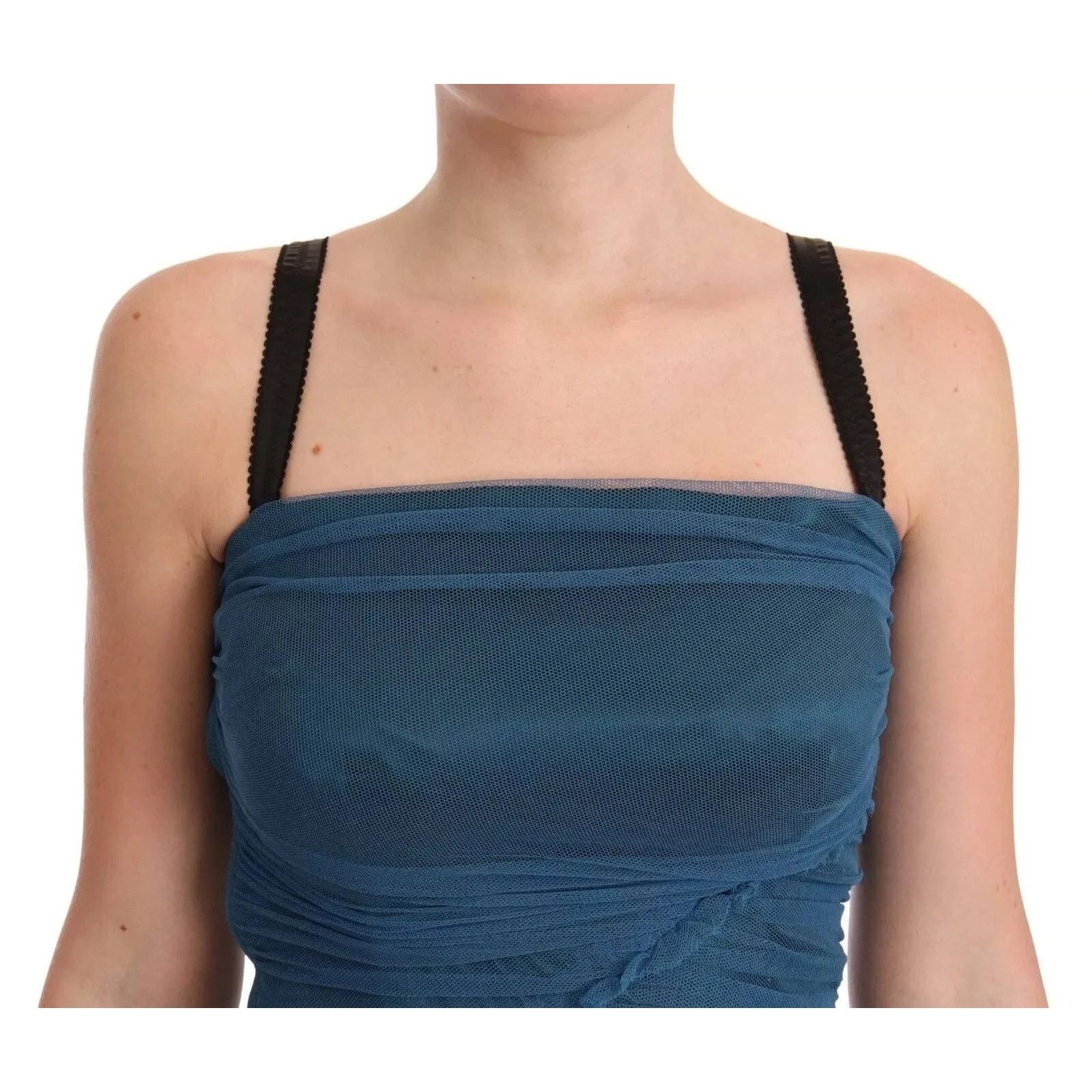 Dolce & Gabbana Dolce & Gabbana Tulle Ruched Mesh Bodycon Midi Dress 44 Size M / US 6-8 / IT 42-44 - 7 Thumbnail