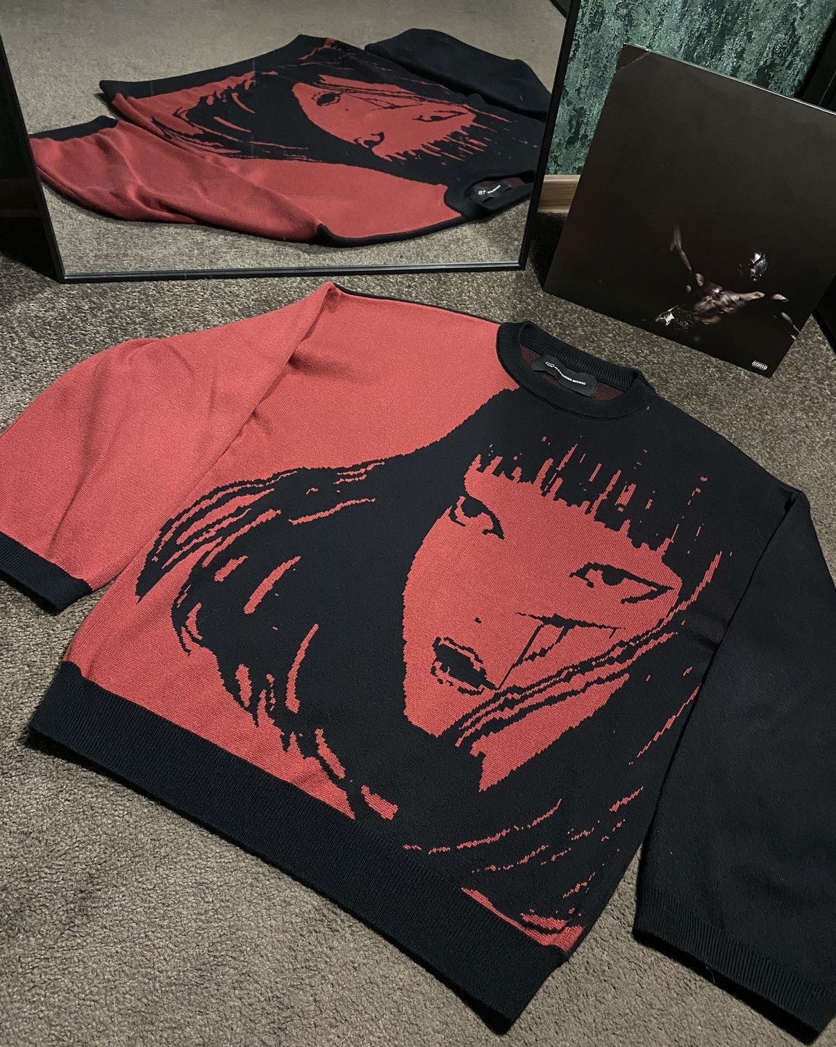 Japanese Brand × Vintage Anime Girl Graphic Sweater in red Size US L / EU 52-54 / 3 - 1 Thumbnail