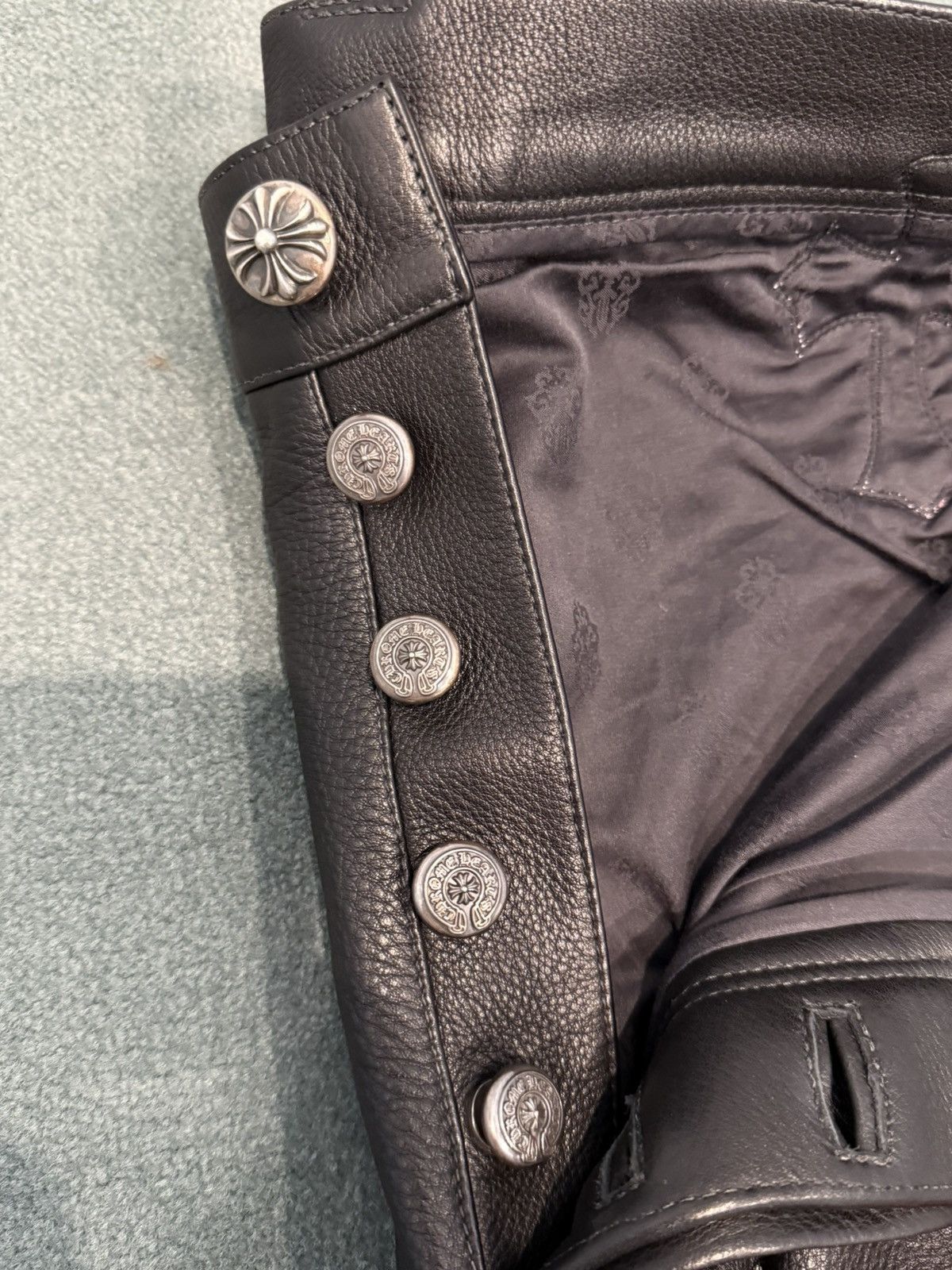 Chrome Hearts Chrome Hearts Leather Pants with cross patches Size US 32 / EU 48 - 14 Thumbnail