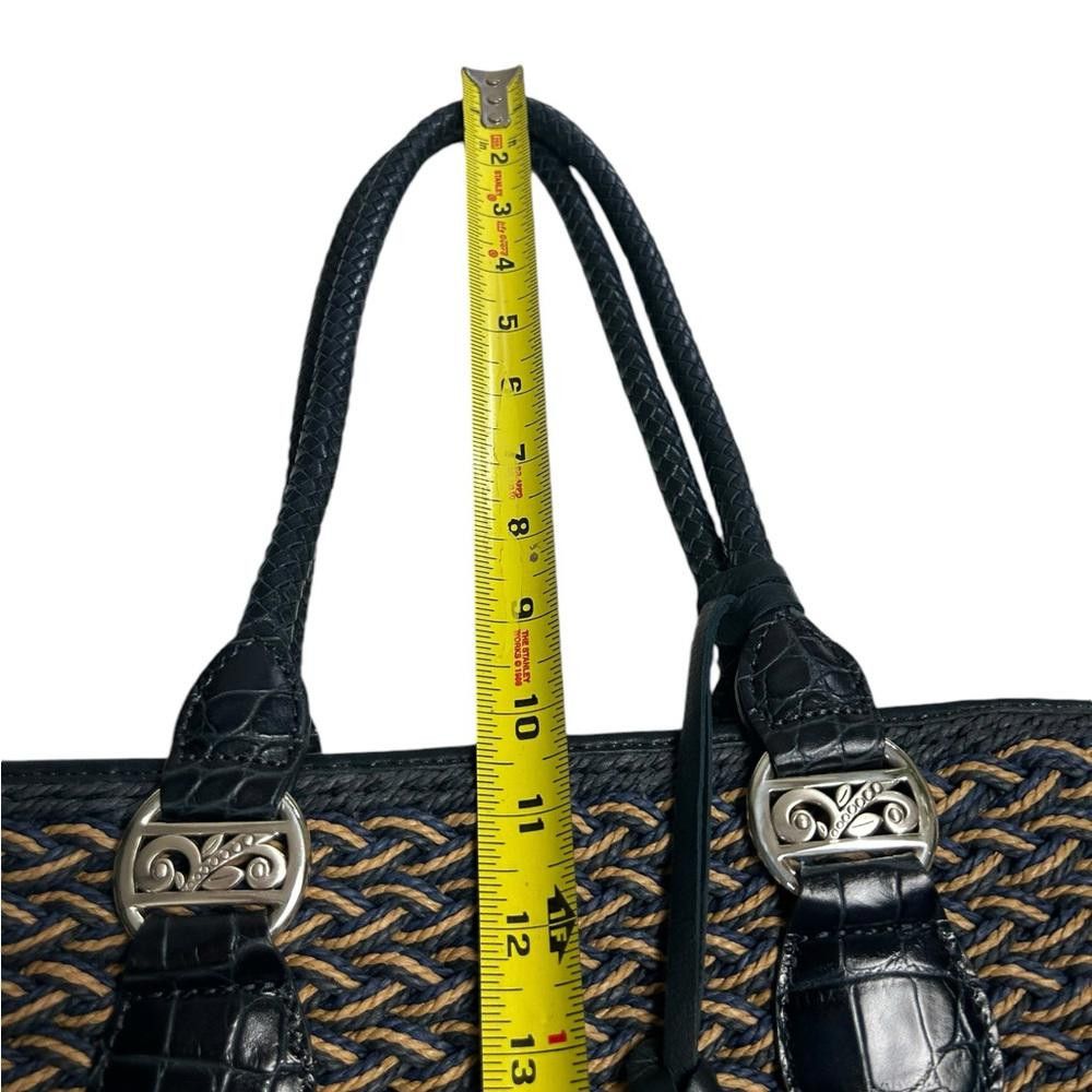 Brighton Brighton l NWOT Eva Straw Shoulder Navy Tan Bag Size ONE SIZE - 6 Thumbnail