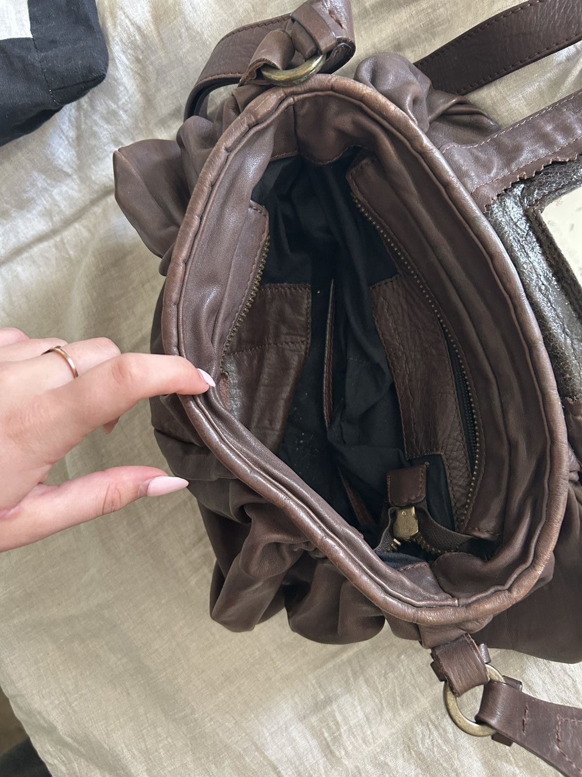 Other Vintage LEATHER bag Size ONE SIZE - 3 Thumbnail