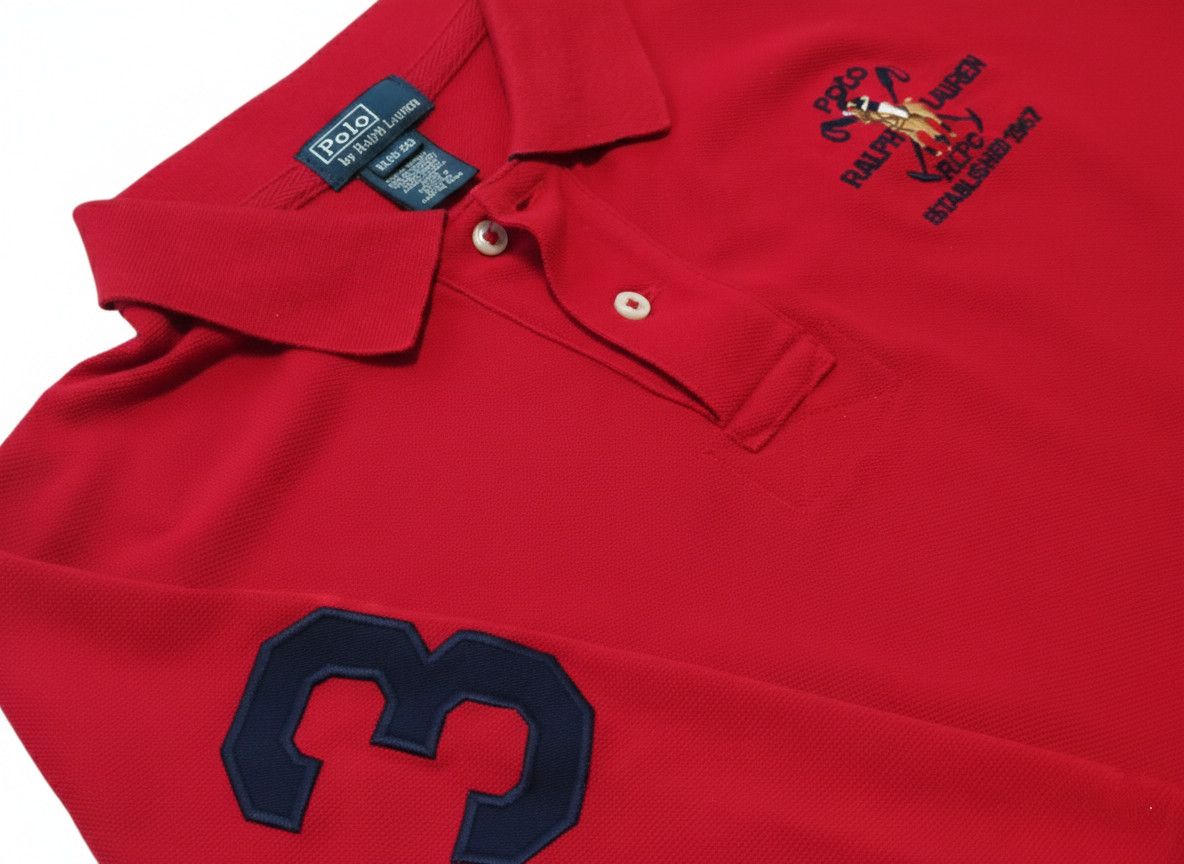 Polo Ralph Lauren Polo Ralph Lauren Red RLPC Crest Big Logo Long Sleeve Polo Size US S / EU 44-46 / 1 - 4 Thumbnail