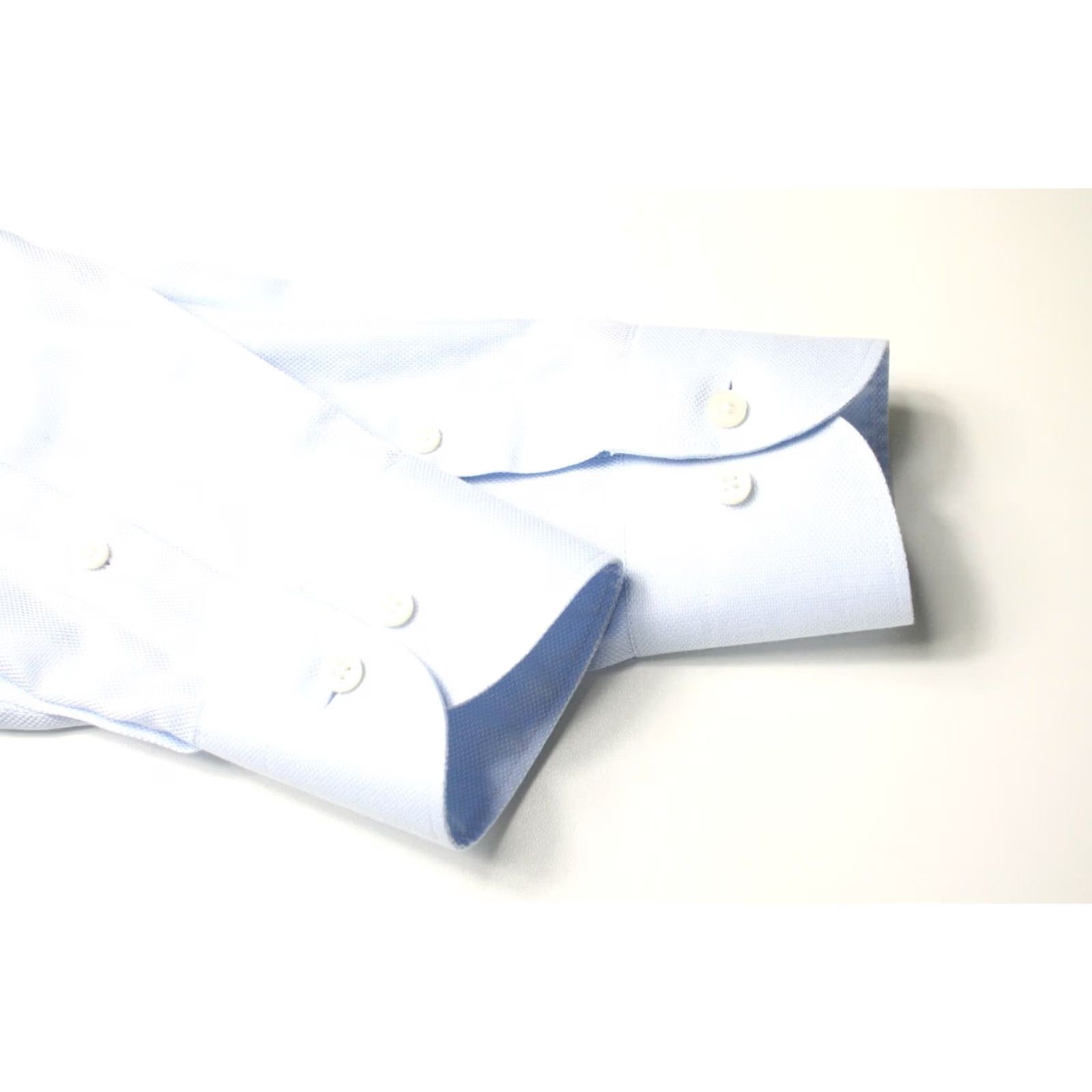 Suitsupply SUITSUPPLY Shirt Men's Blue Slim Fit Formal Cutaway Collar 38/15 Size 38R - 5 Thumbnail