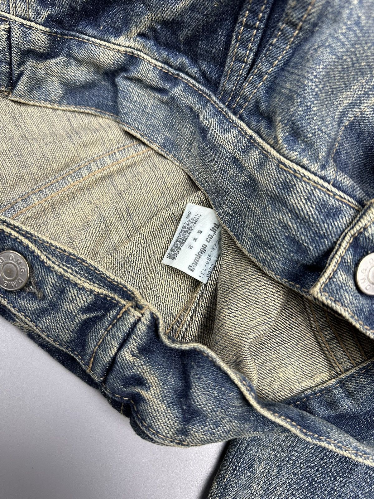 Japanese Brand Vintage Domingo D.M.G Lightning Denim Jacket Size US S / EU 44-46 / 1 - 7 Thumbnail