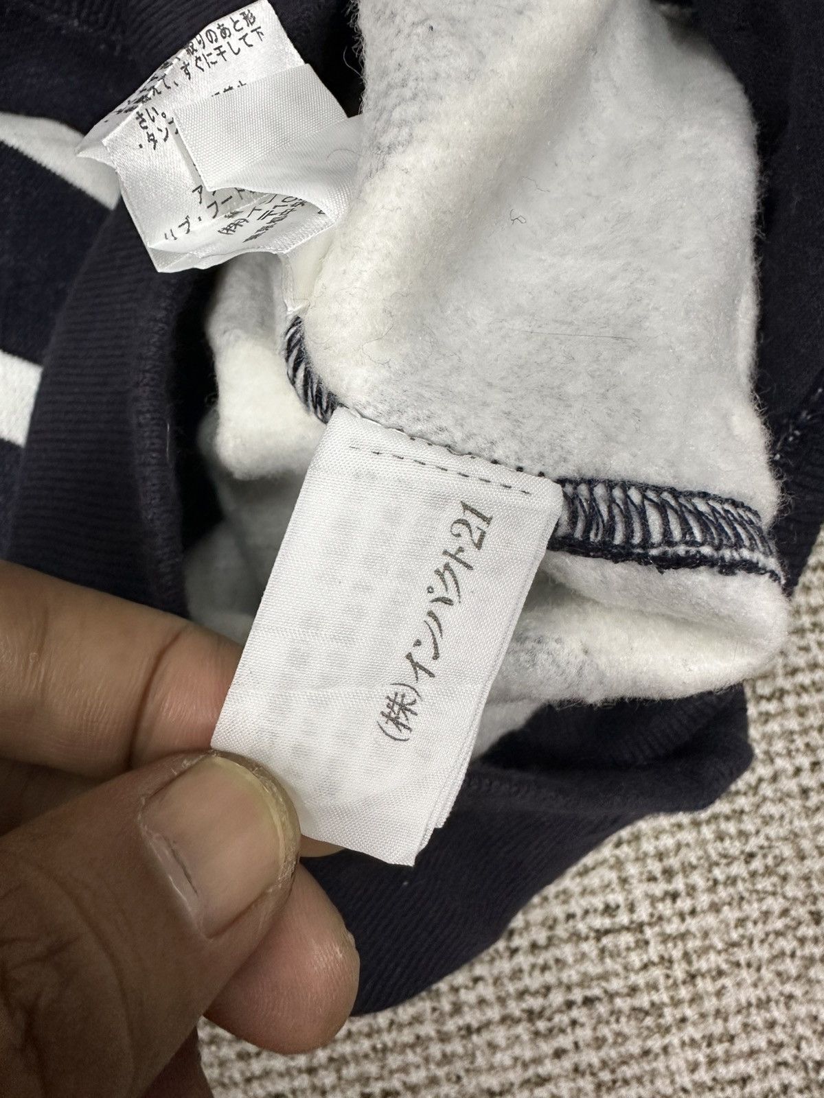 Ralph Lauren Vintage Ralph Lauren Wharf Knit Hoodie in Navy Stripe Z386 Size US XL / EU 56 / 4 - 13 Thumbnail