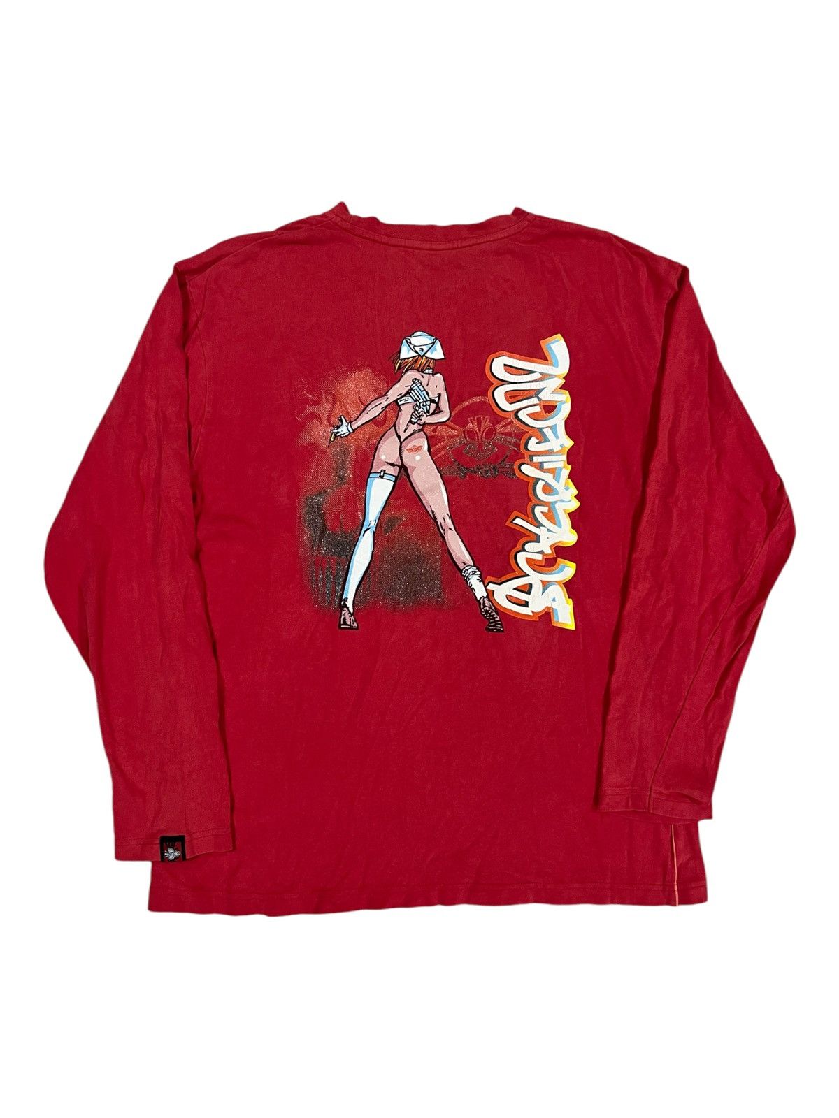 Hook-Ups RARE Vintage Hook-Ups Anime Black Flys Skateboard LS Shirt Size US L / EU 52-54 / 3 - 2 Thumbnail