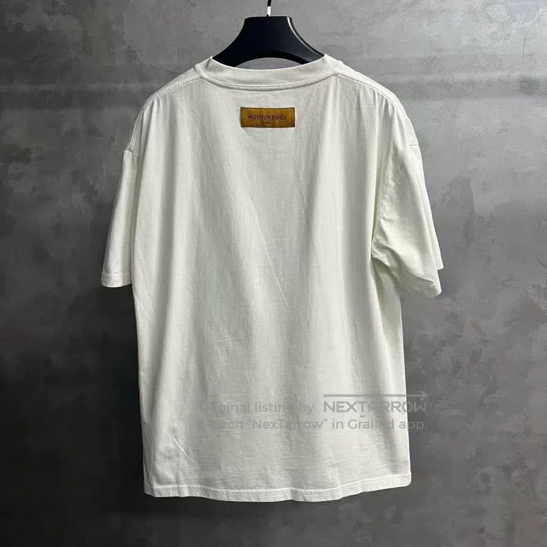 Louis Vuitton Louis Vuitton White Logo Animal Print Crew Neck T-Shirt Size US L / EU 52-54 / 3 - 2 Thumbnail