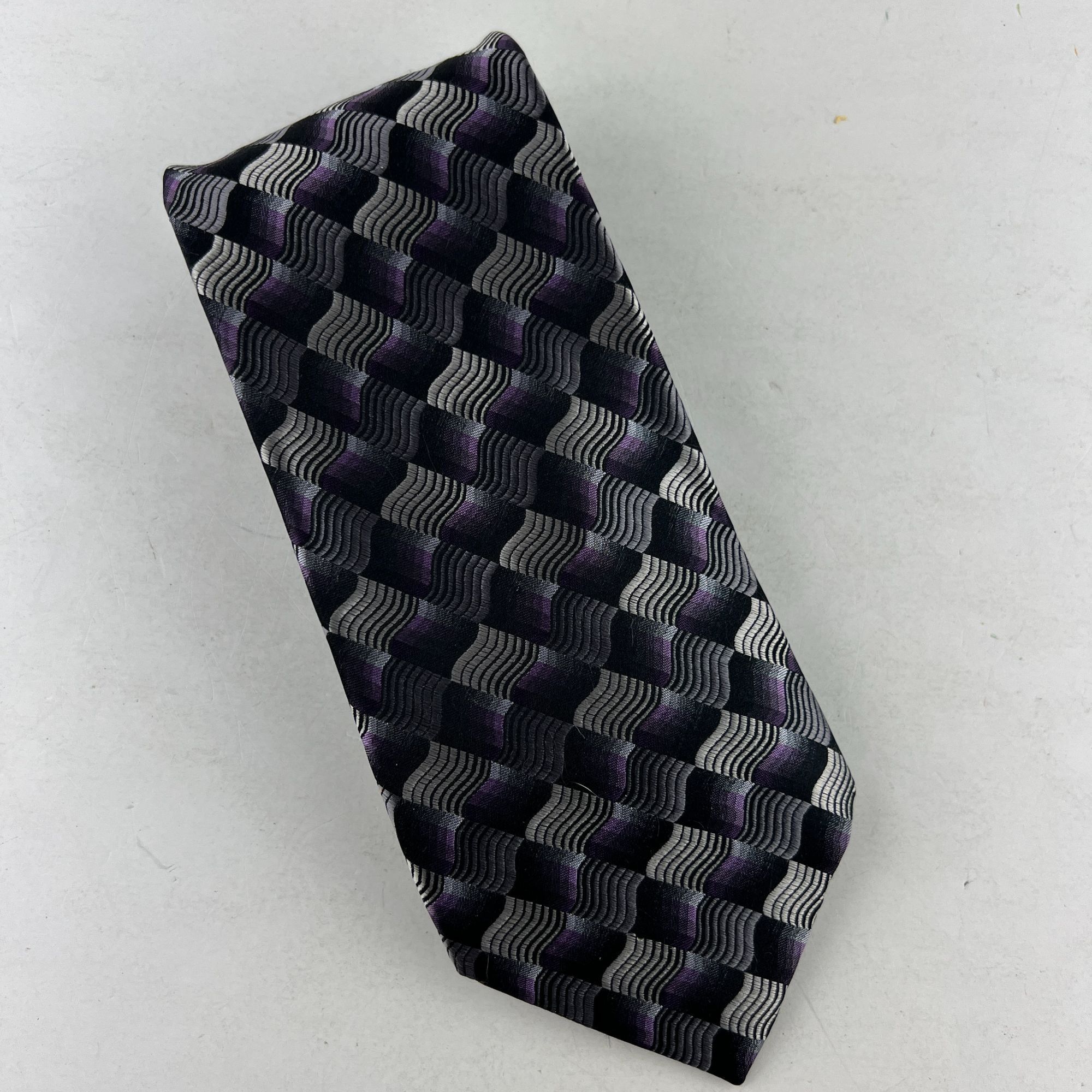 Croft & Barrow Croft & Barrow Geometric Necktie Tie Imported Silk Size ONE SIZE - 1 Thumbnail