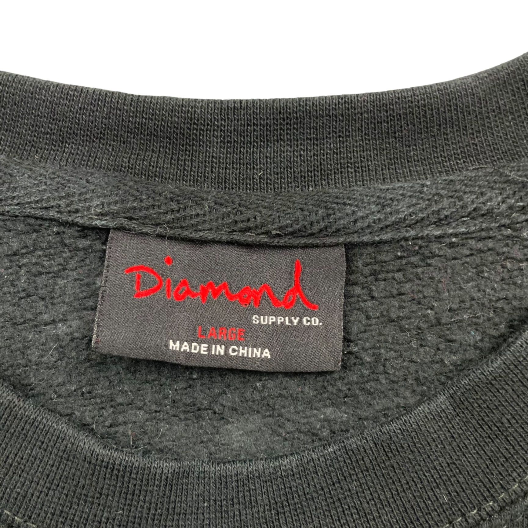 Diamond Supply Co. Diamond Supply x Crooks & Castles Sweatshirt Men's Large Black Pullover Size US L / EU 52-54 / 3 - 7 Thumbnail