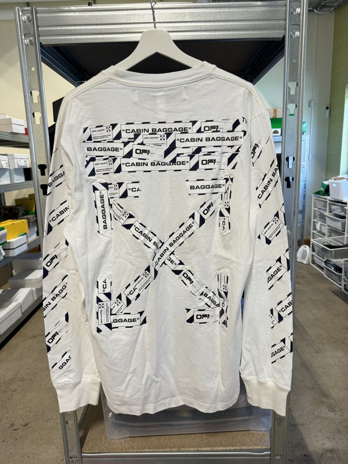 Off-White Airport Tape Long Sleeve T-Shirt