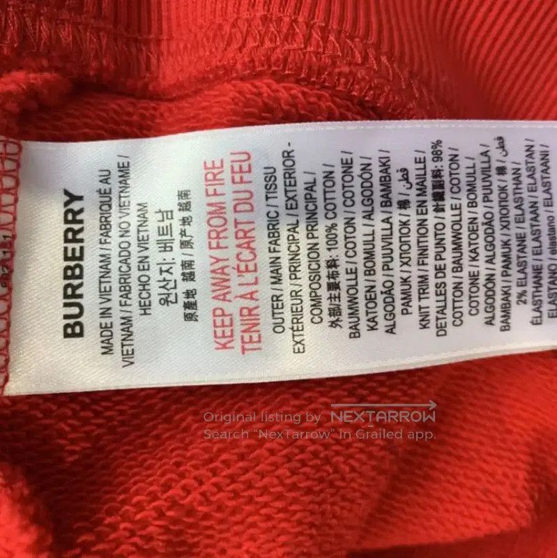 Burberry Burberry Red Cotton Women's Hoodie. Size M / US 6-8 / IT 42-44 - 5 Thumbnail
