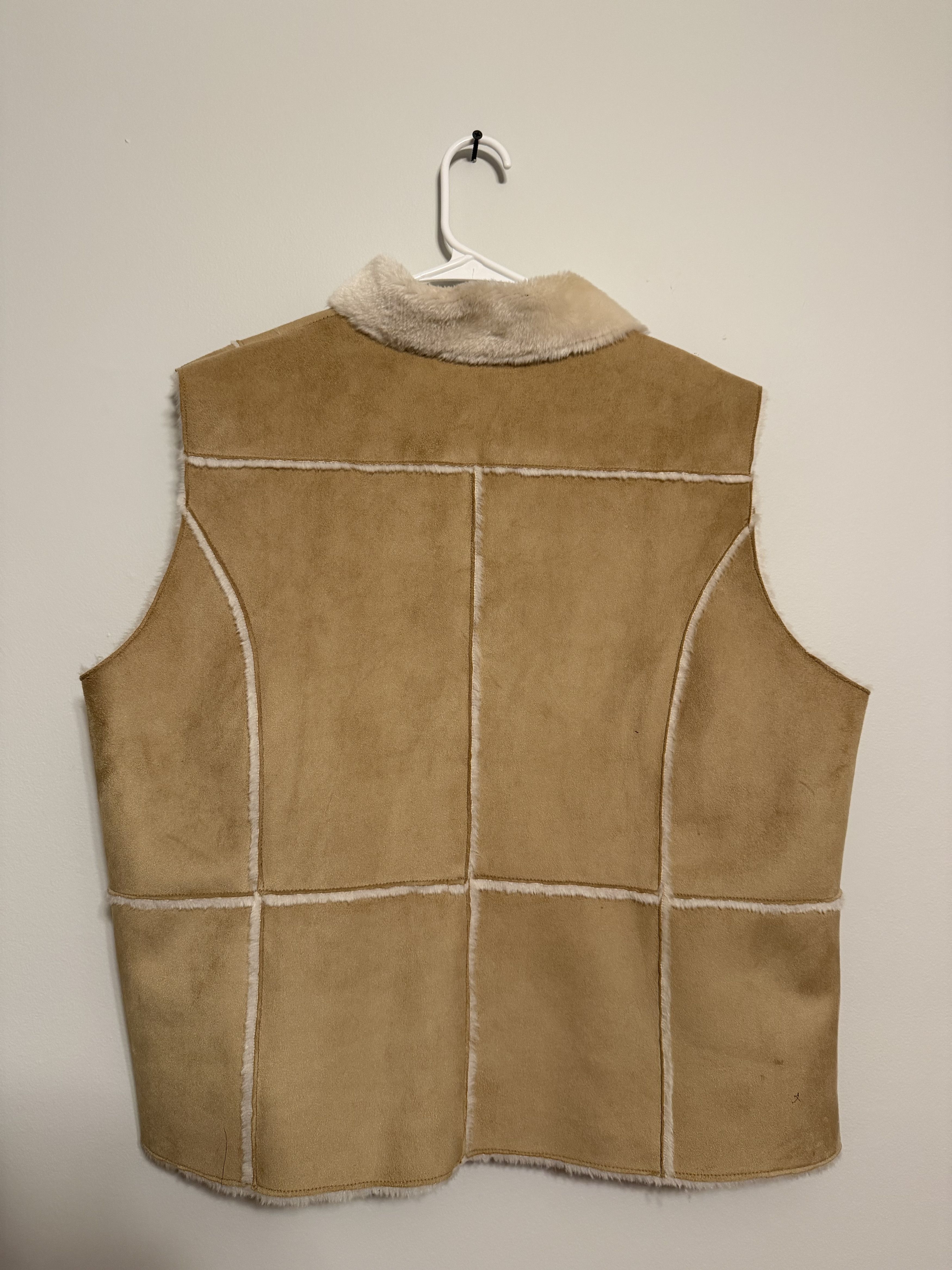 Other Vintage-Inspired Faux Shearling Suede Vest – Women's Size 2X Size XXL / US 16-18 / IT 52-54 - 7 Thumbnail