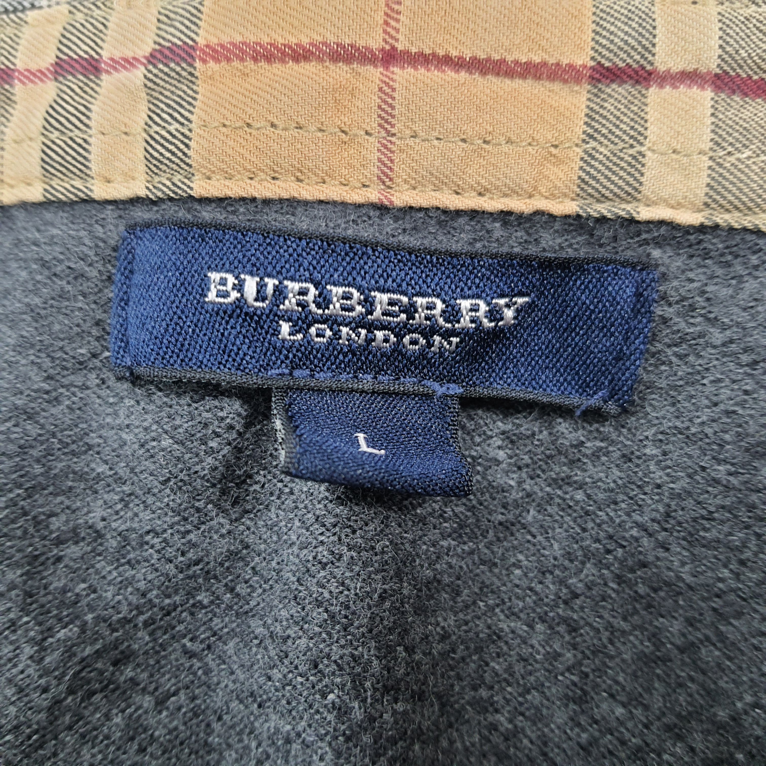 Burberry × Vintage Vintage Burberry London Nova Check Designer Polo Shirt Size US L / EU 52-54 / 3 - 4 Thumbnail
