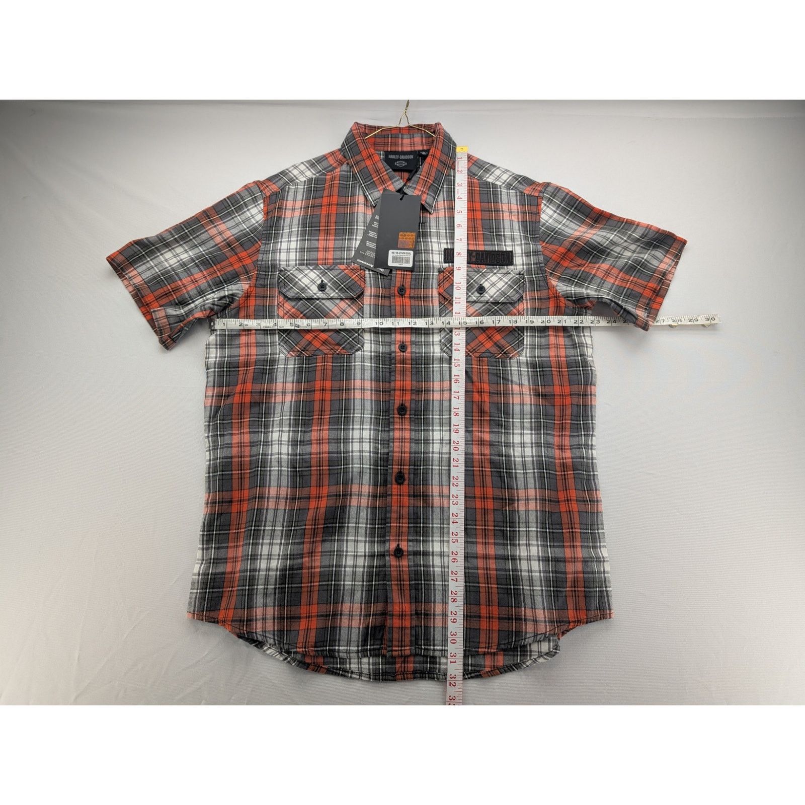 Harley Davidson NWT Harley Davidson Men's Block Font Yarn Dyed Plaid Shirt Size US L / EU 52-54 / 3 - 8 Thumbnail