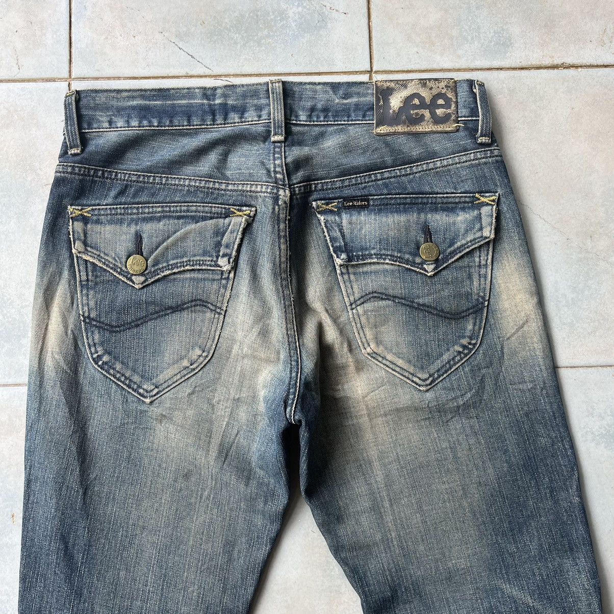 Lee Distressed Vintage Lee Riders Gold Label Japan Jeans Size US 33 - 3 Thumbnail