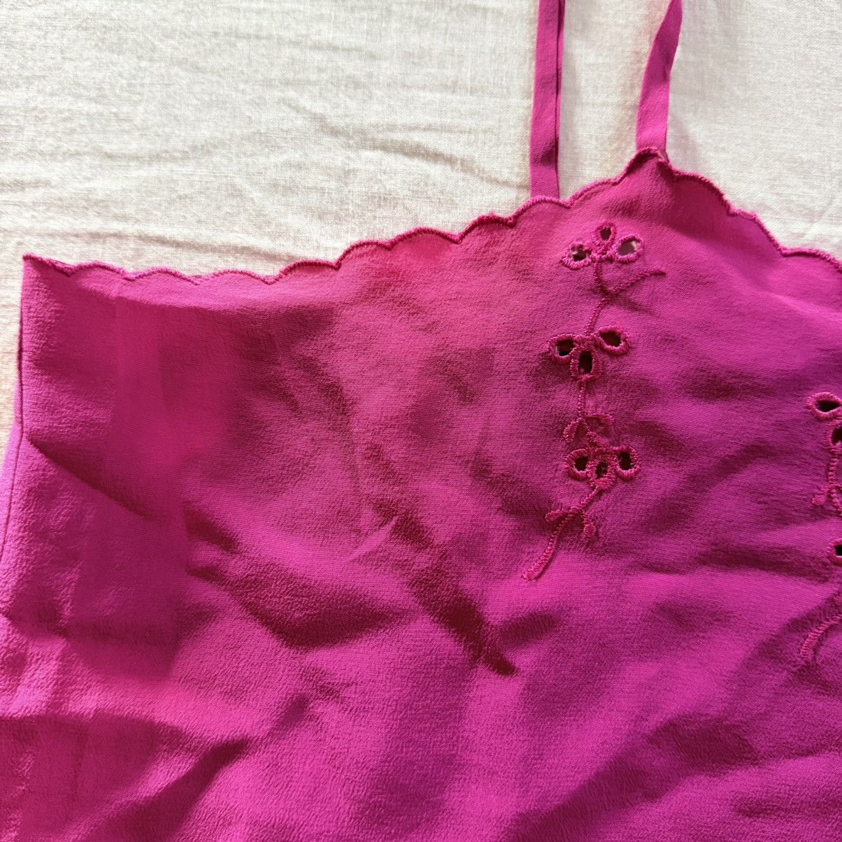 Guy Laroche Vintage Guy Laroche by Tze Paris Silk Fuchsia Camisole Top Size M / US 6-8 / IT 42-44 - 9 Thumbnail
