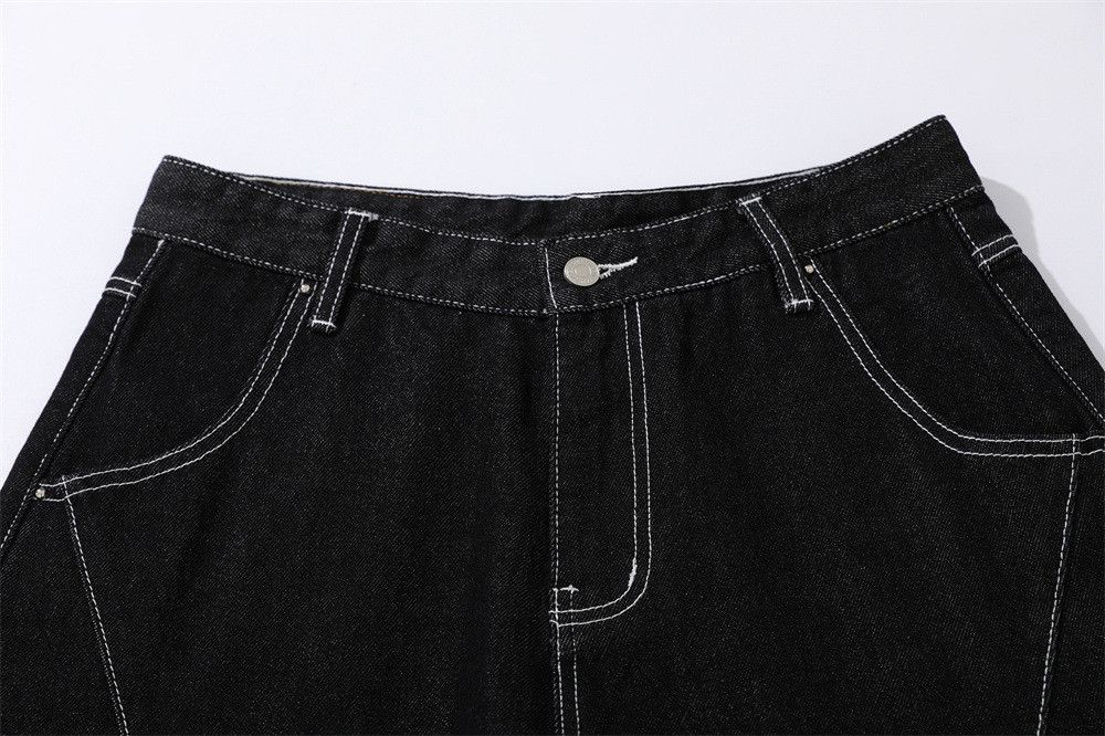 Japanese Brand Men's Streetwear-Style Loose-Fit Embroidered Denim Shorts Size US 32 / EU 48 - 3 Thumbnail