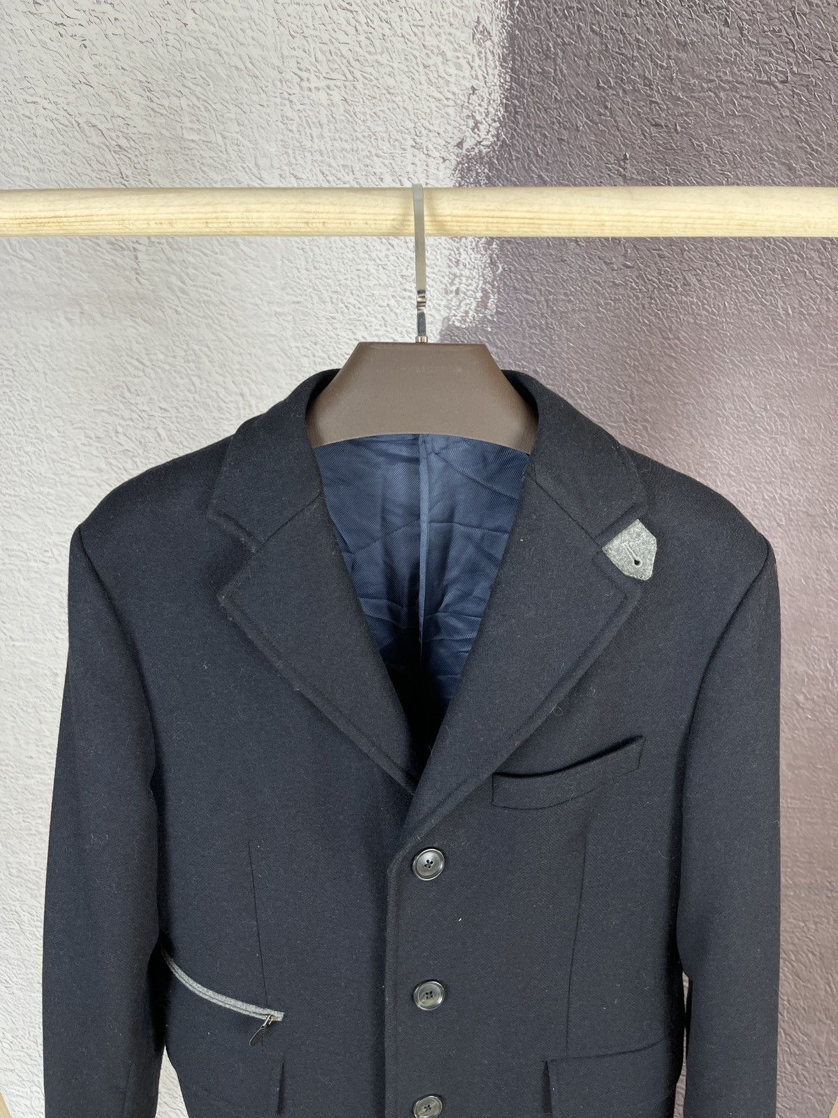 Boggi Boggi Milano navy wool 3 button dress coat Size US M / EU 48-50 / 2 - 3 Thumbnail
