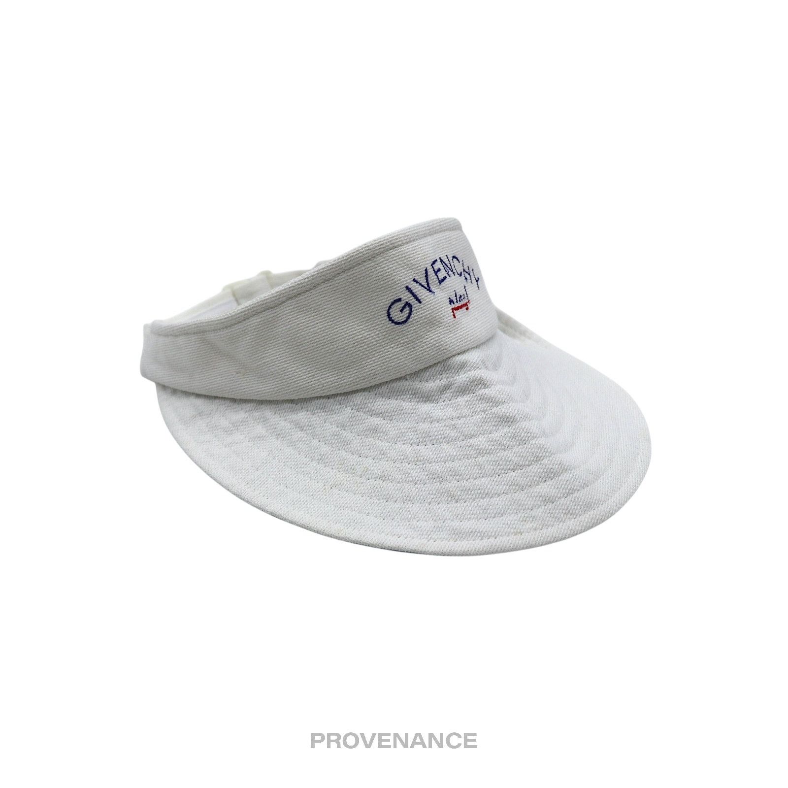 Givenchy 🔴 Givenchy Play Logo Embroidered Visor - White/Blue Size ONE SIZE - 3 Thumbnail