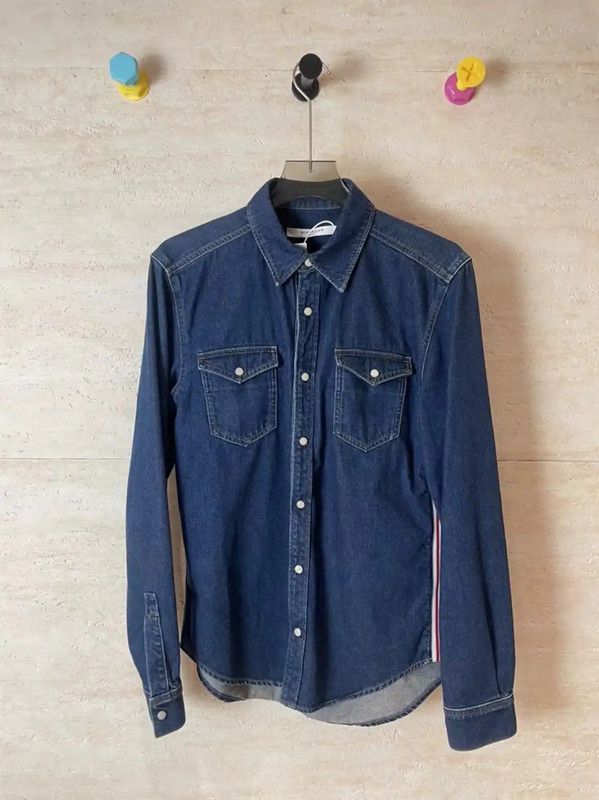 Givenchy Givenchy Men's Dark Blue Cotton Shirt 0089 Size US M / EU 48-50 / 2 - 1 Thumbnail