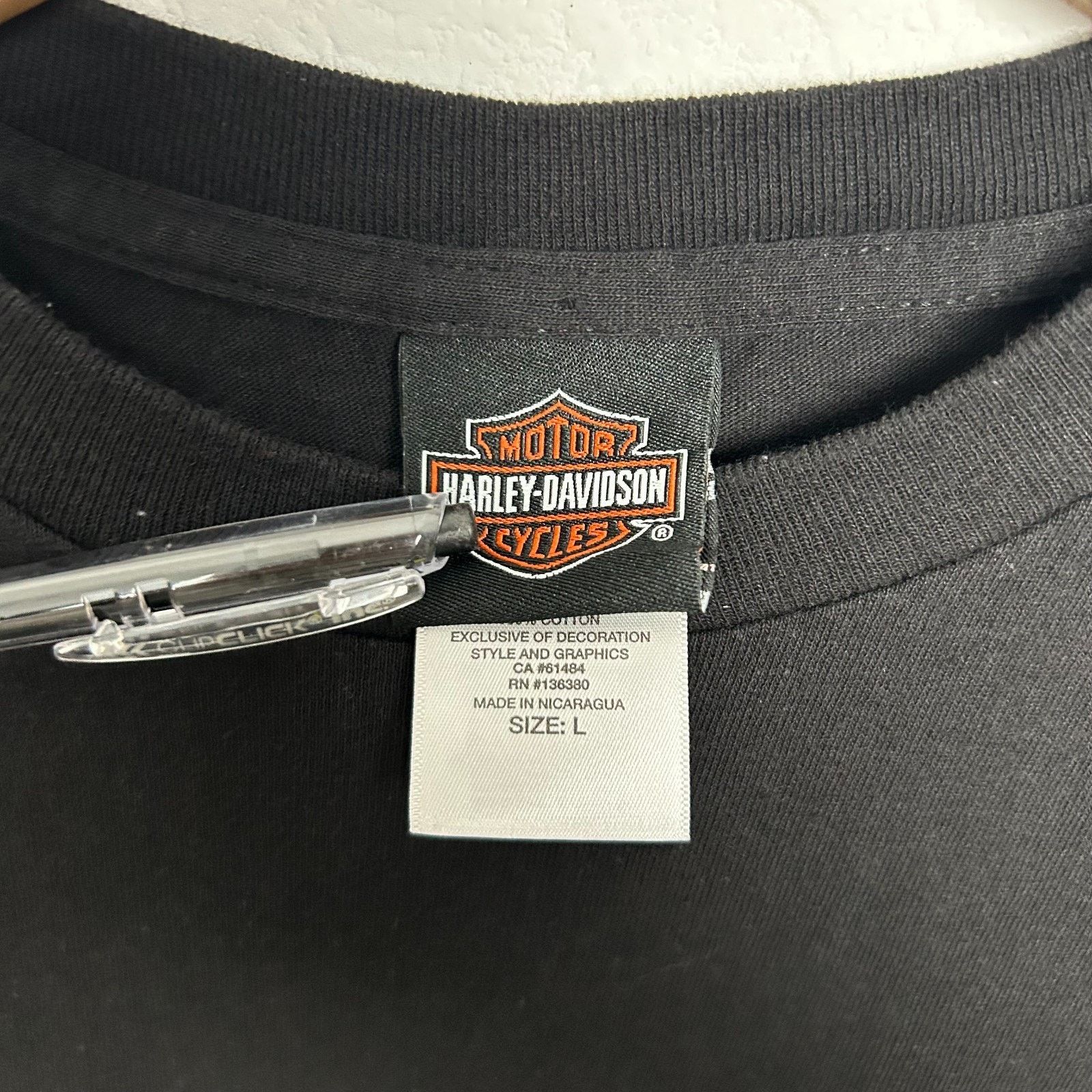 Harley Davidson Harley Davidson Tee Shirt Mens Large Black Orlando Crew Neck Size US L / EU 52-54 / 3 - 3 Thumbnail